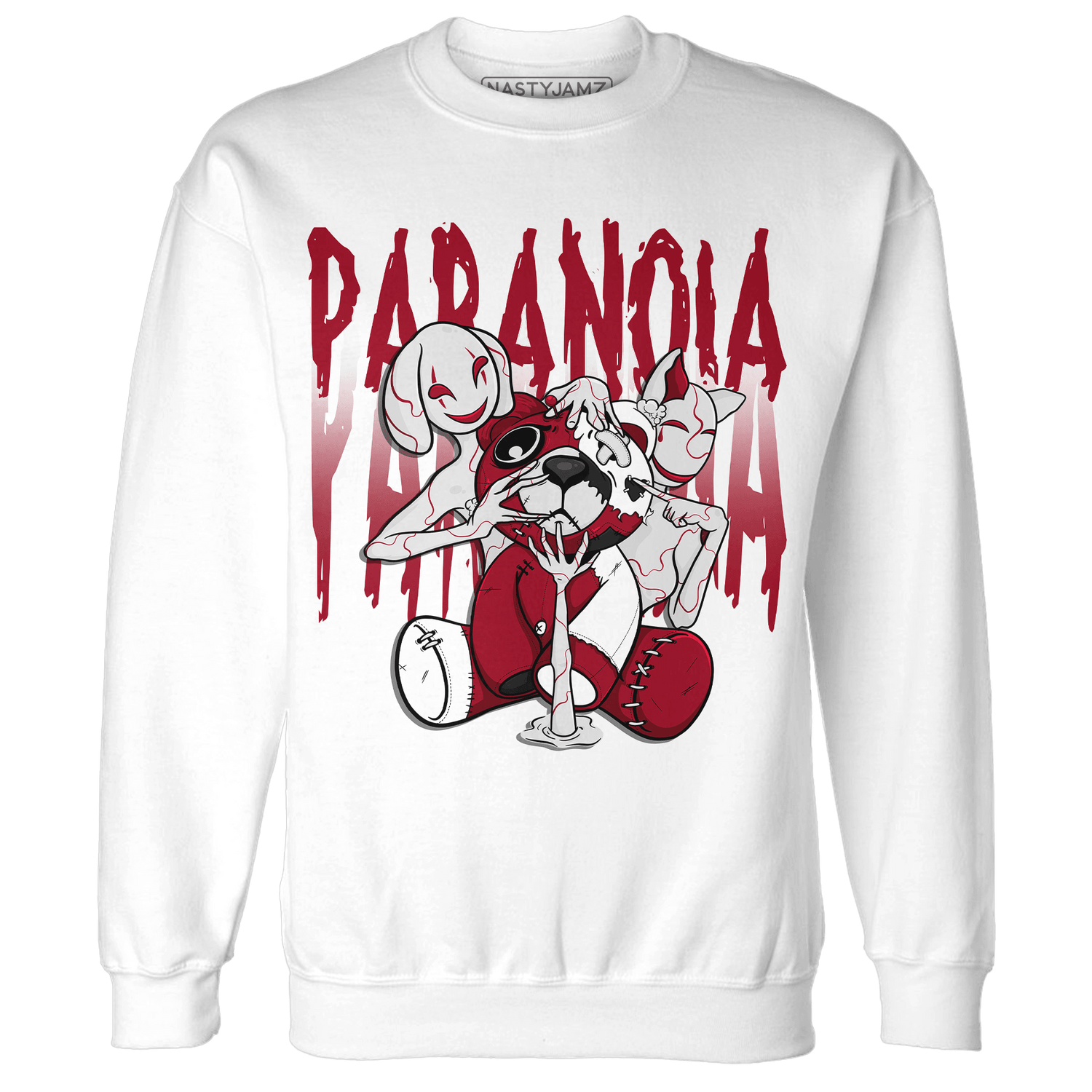 Retro Red Taxi 12s Sweatshirt Match Paranoia BER - NastyJamz