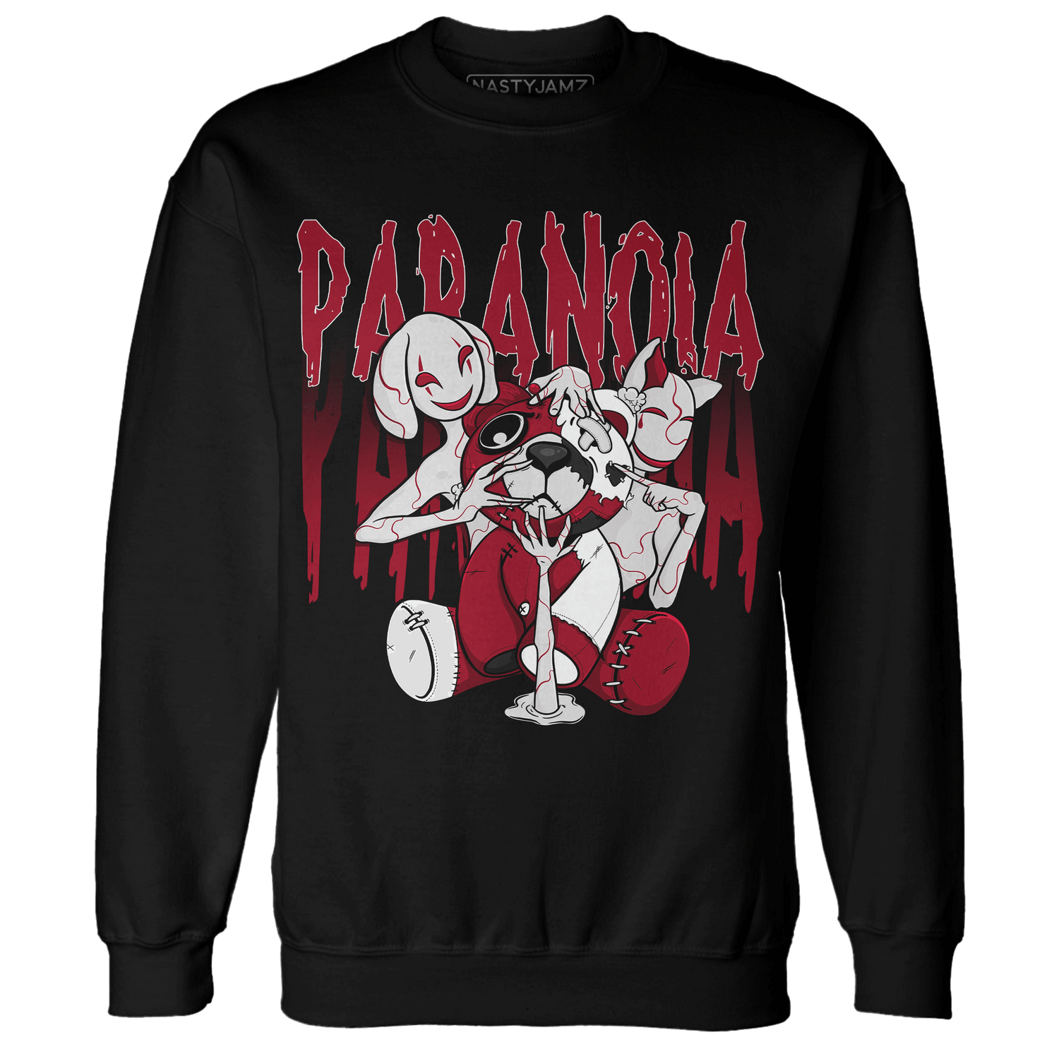 Retro Red Taxi 12s Sweatshirt Match Paranoia BER - NastyJamz
