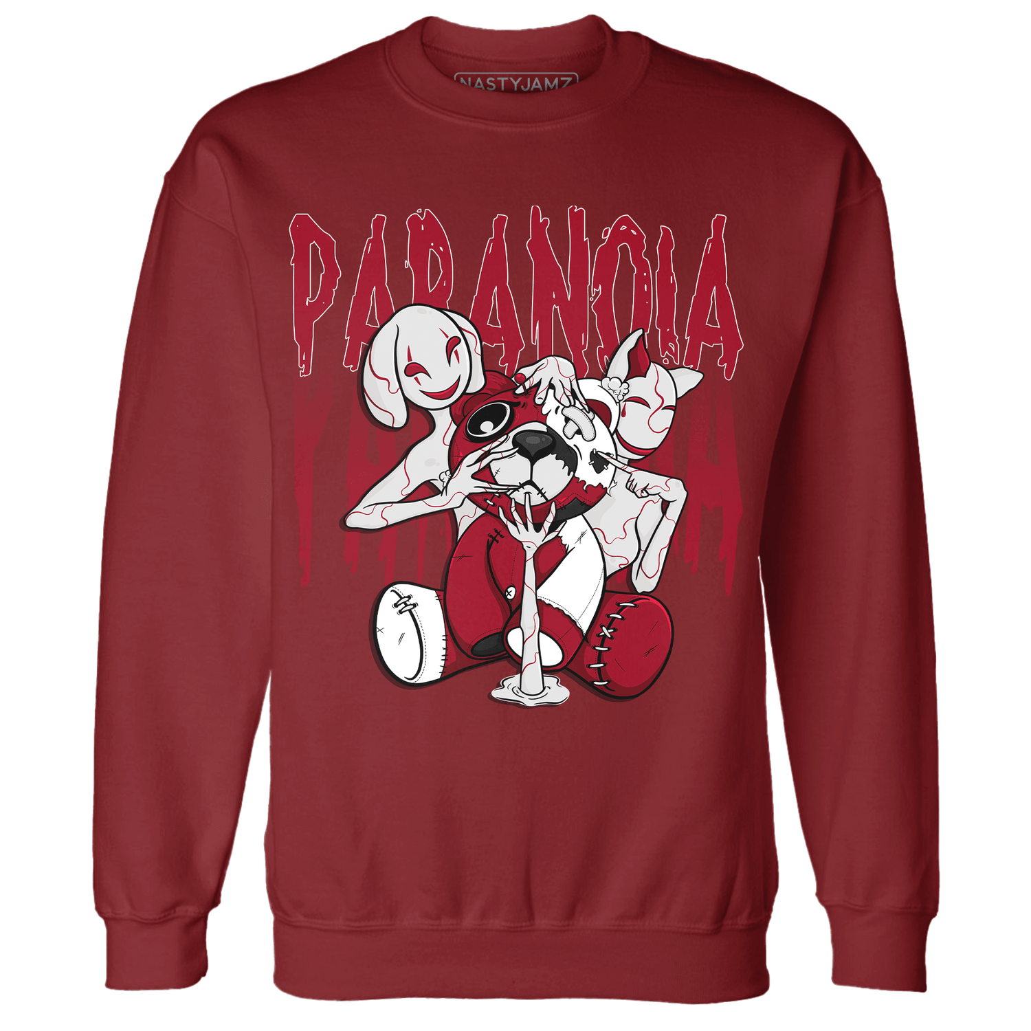 Retro Red Taxi 12s Sweatshirt Match Paranoia BER - NastyJamz