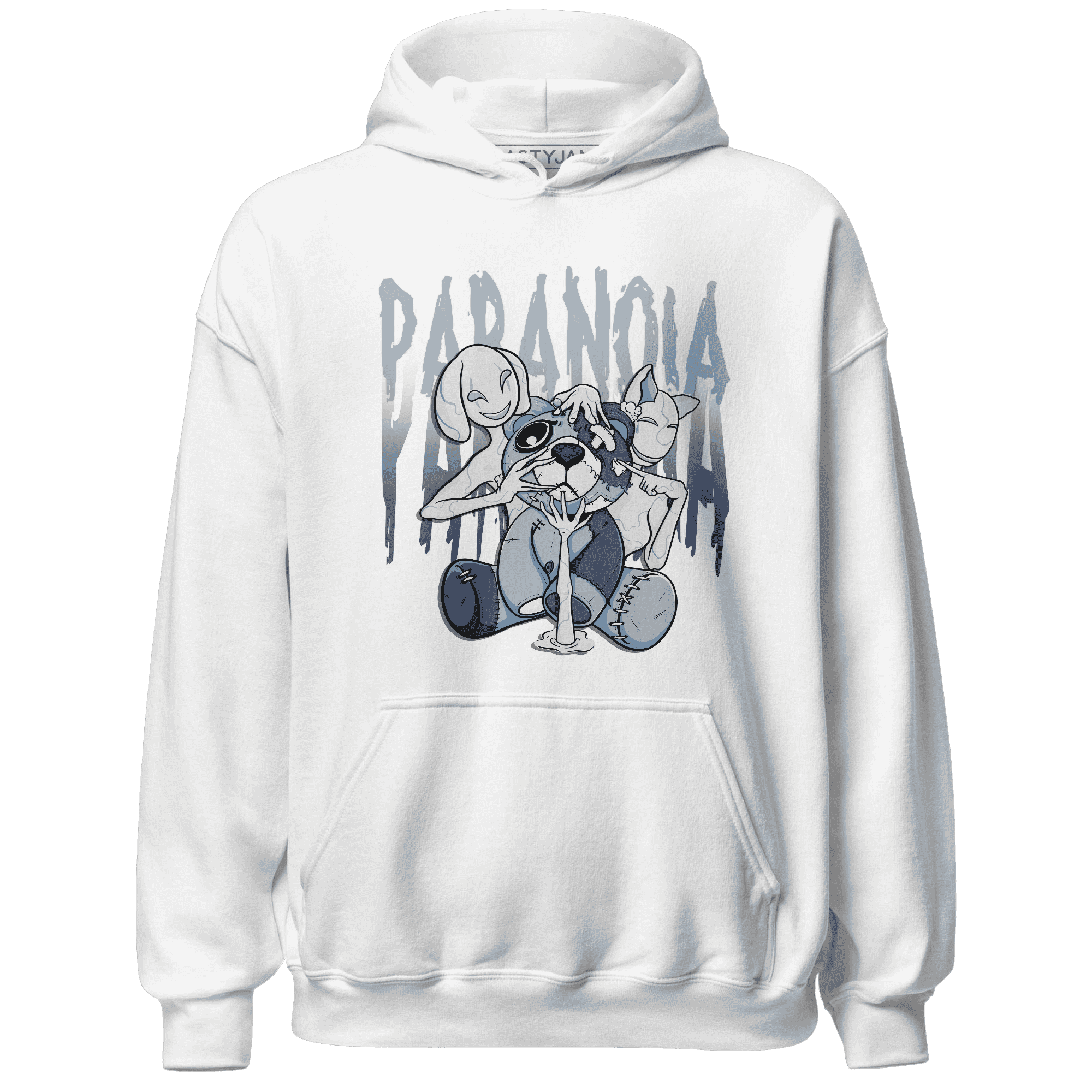 Mid Diffused Blue Grey 1s Hoodie Match Paranoia BER - NastyJamz