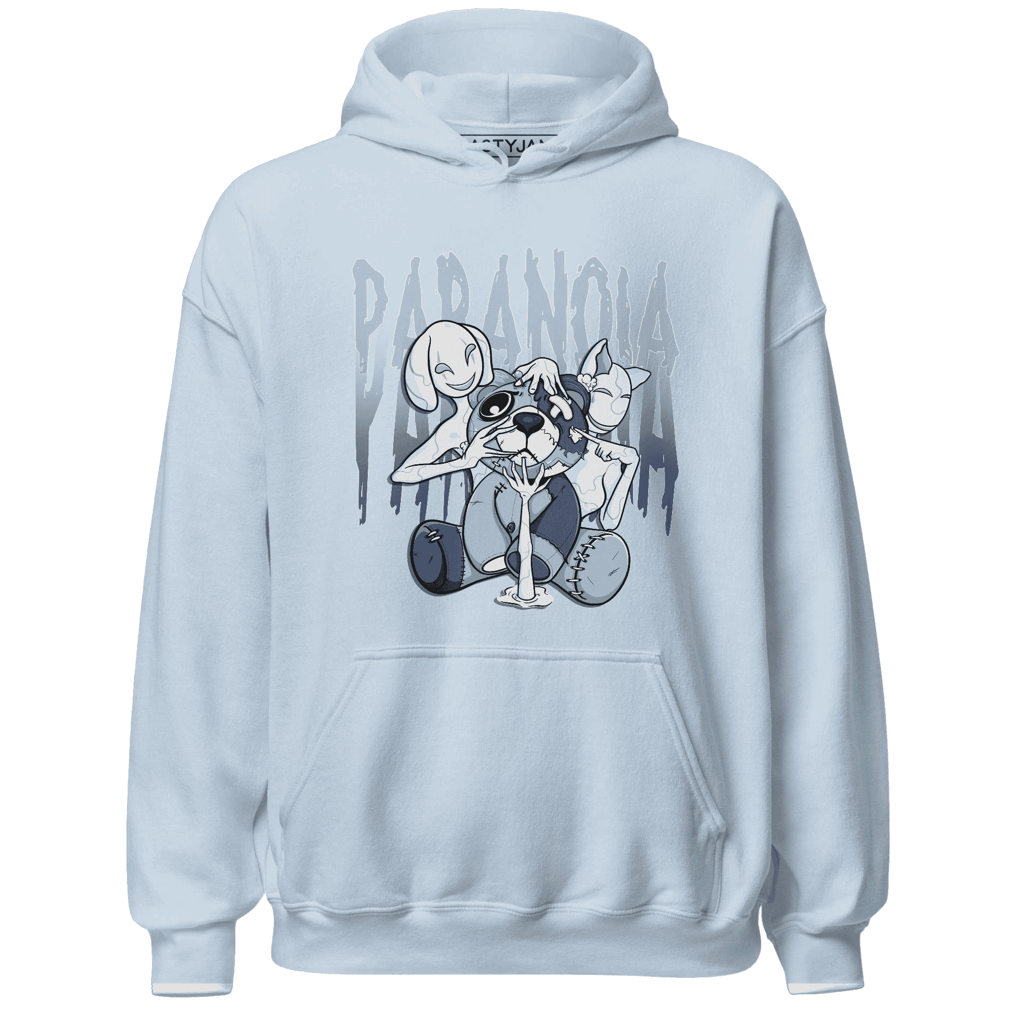 Mid Diffused Blue Grey 1s Hoodie Match Paranoia BER - NastyJamz