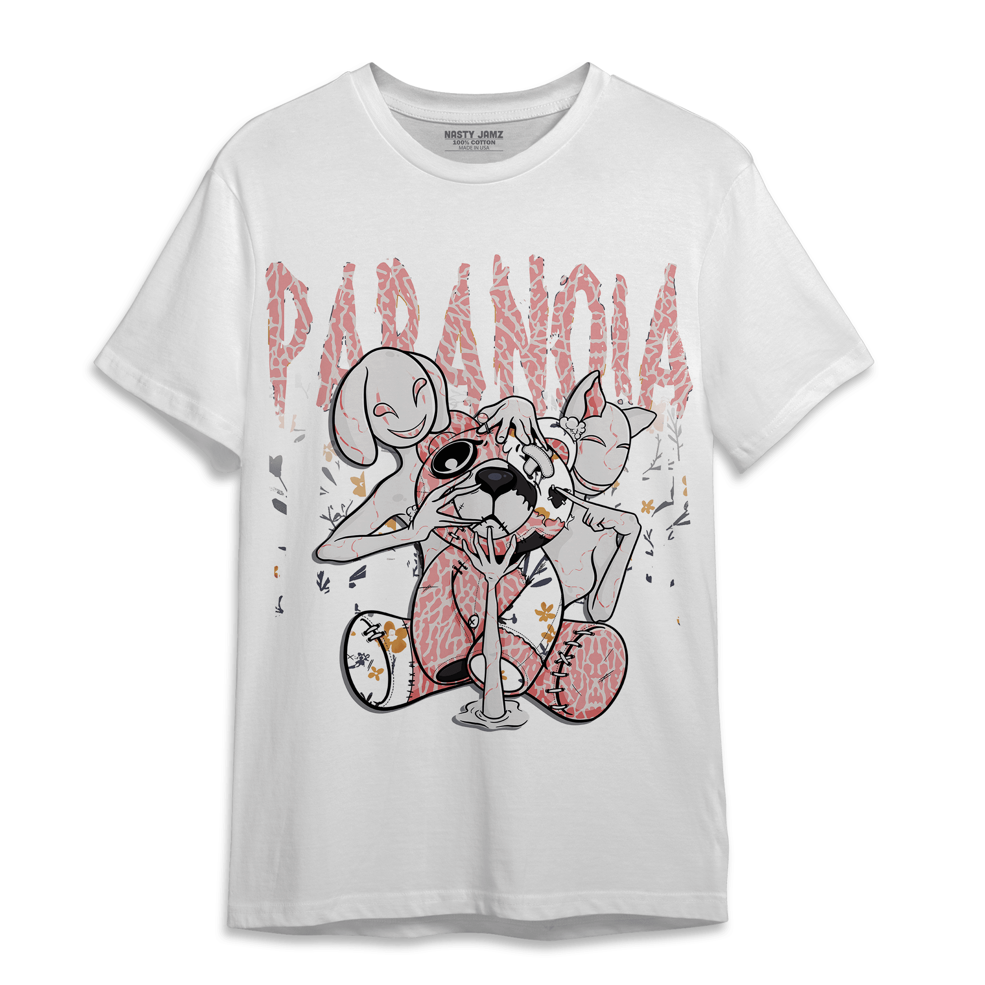 Red Stardust 3s T Shirt Match Paranoia BER - NastyJamz