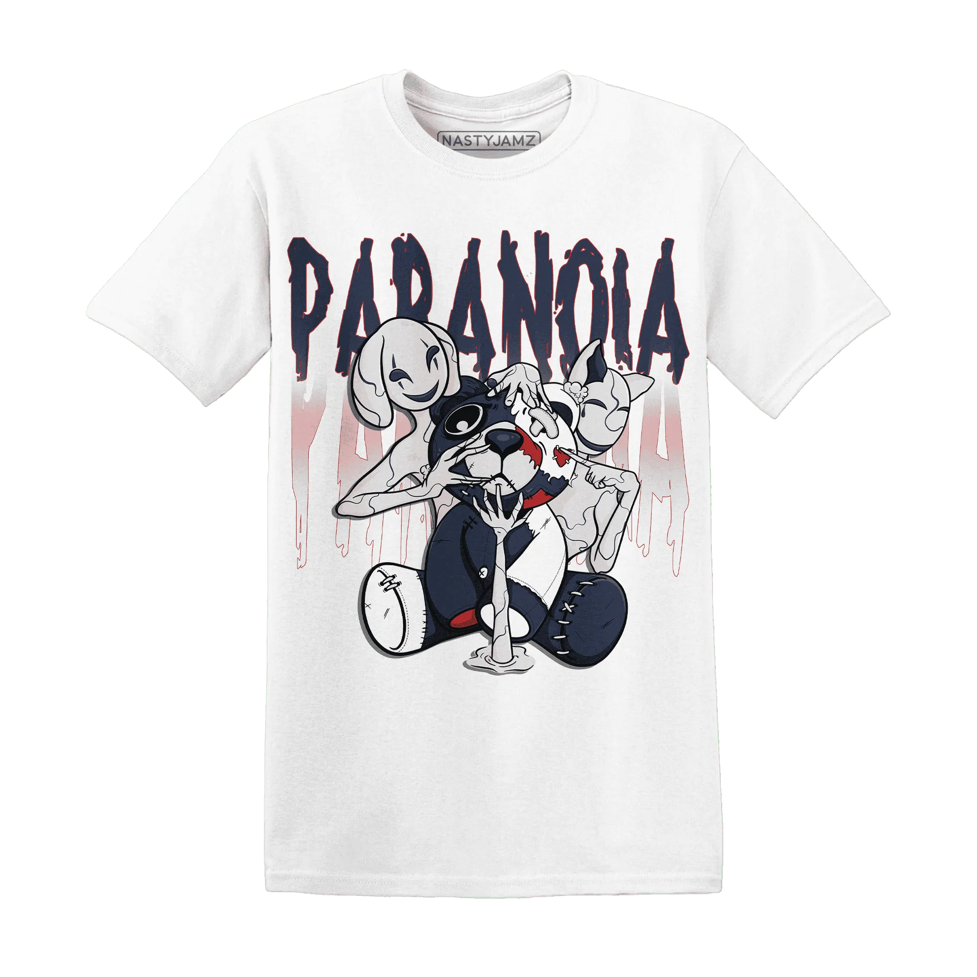 White-Navy-6s-T-Shirt-Match-Paranoia-BER
