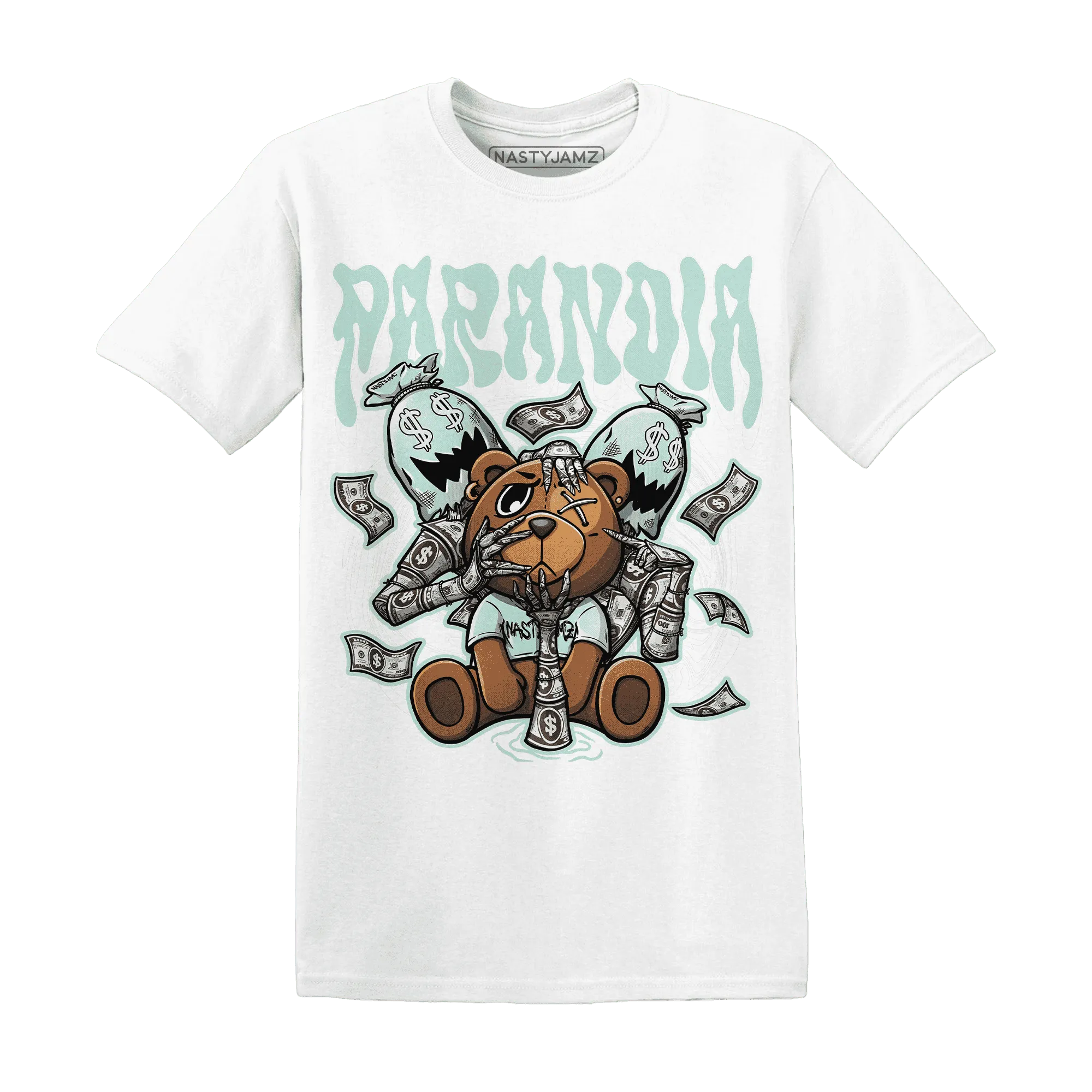 NastyJamz-AF-1-Low-Jade-Ice-White-T-Shirt-Match-Paranoia-Money-BER