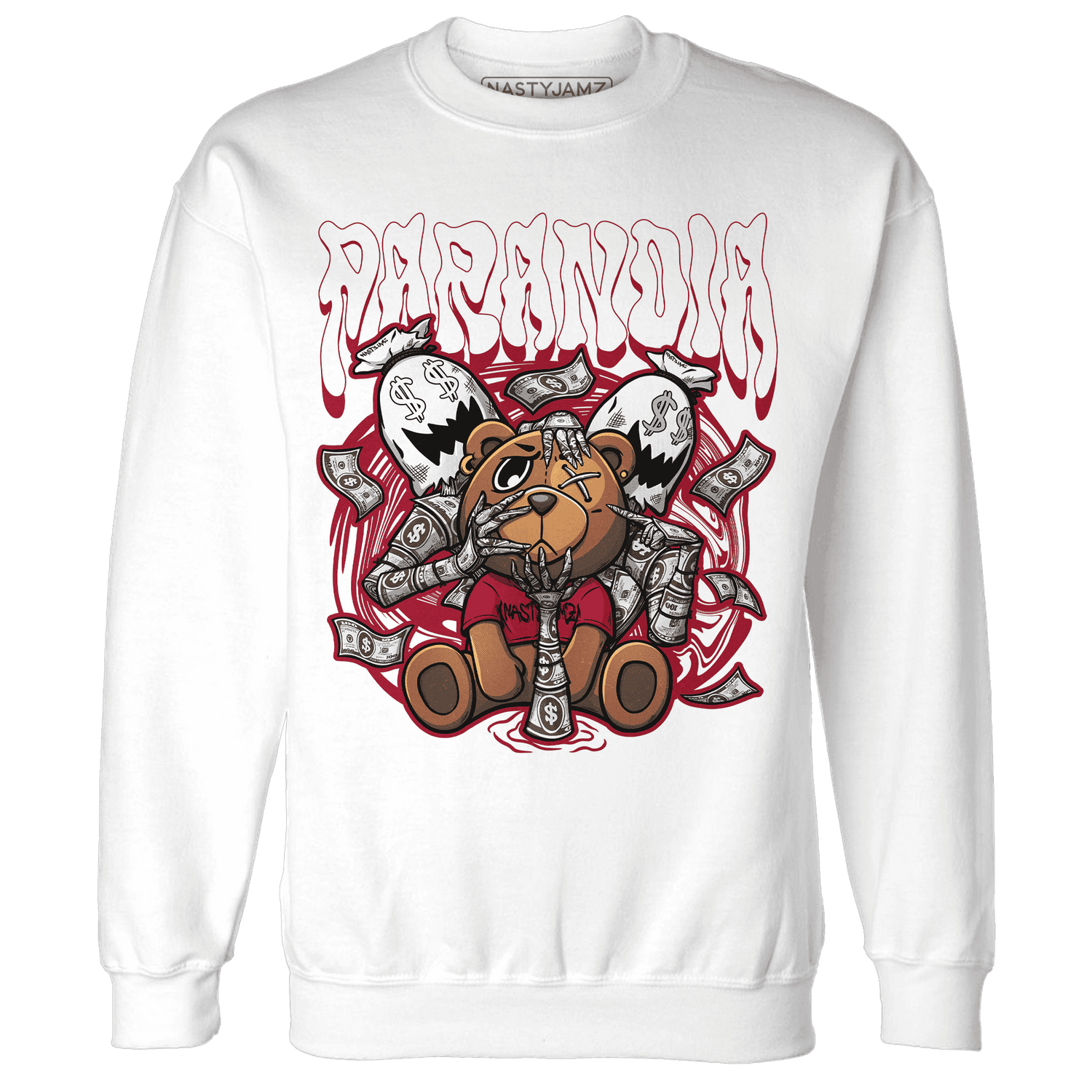 Retro Red Taxi 12s Sweatshirt Match Paranoia Money BER - NastyJamz