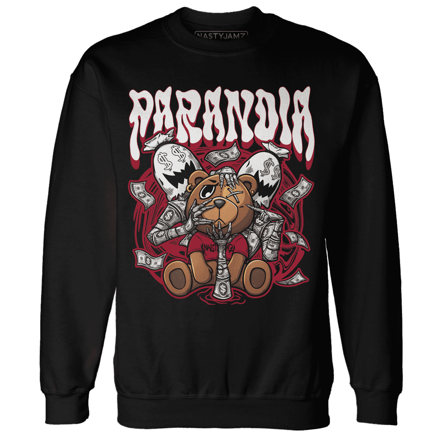 Retro Red Taxi 12s Sweatshirt Match Paranoia Money BER - NastyJamz