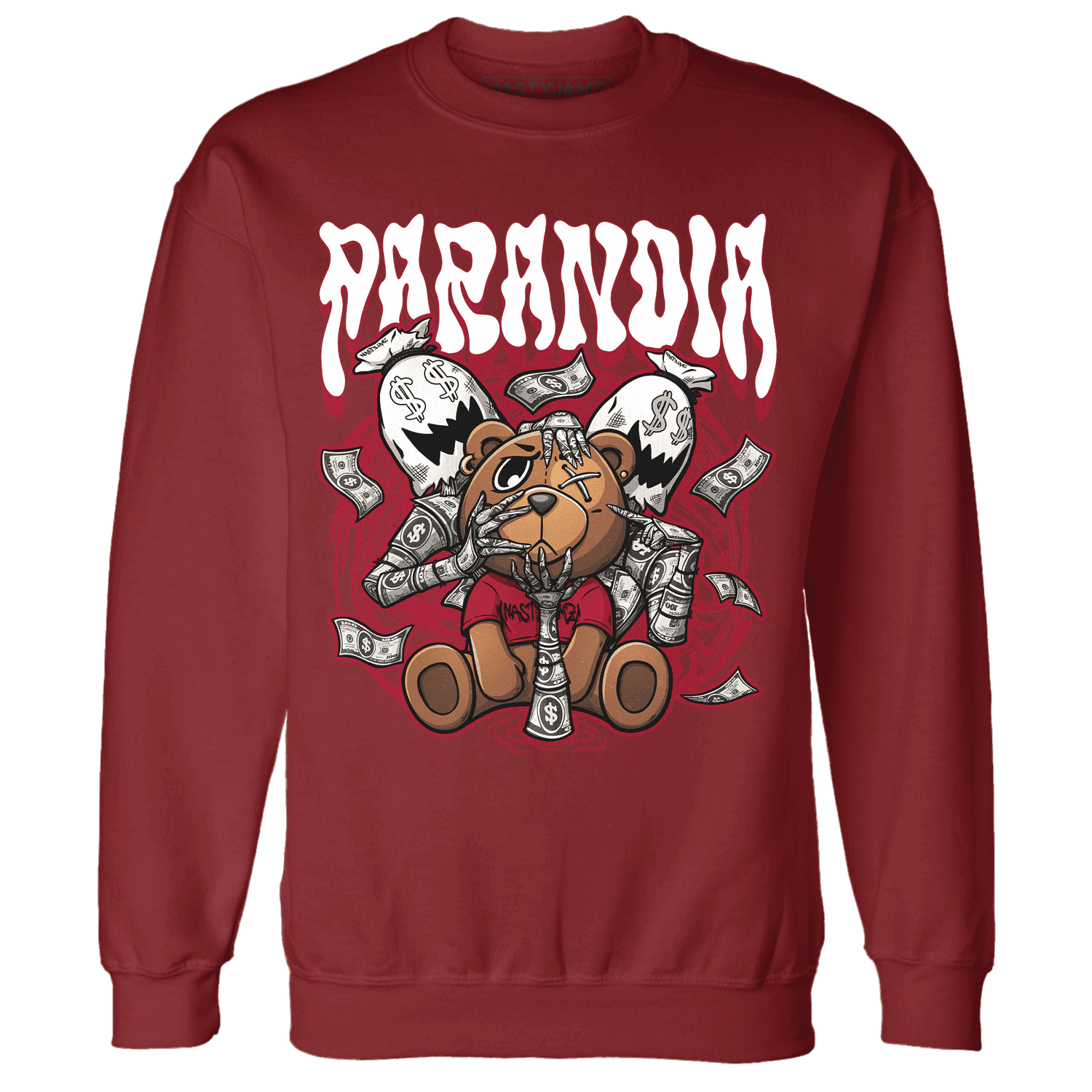 Retro Red Taxi 12s Sweatshirt Match Paranoia Money BER - NastyJamz