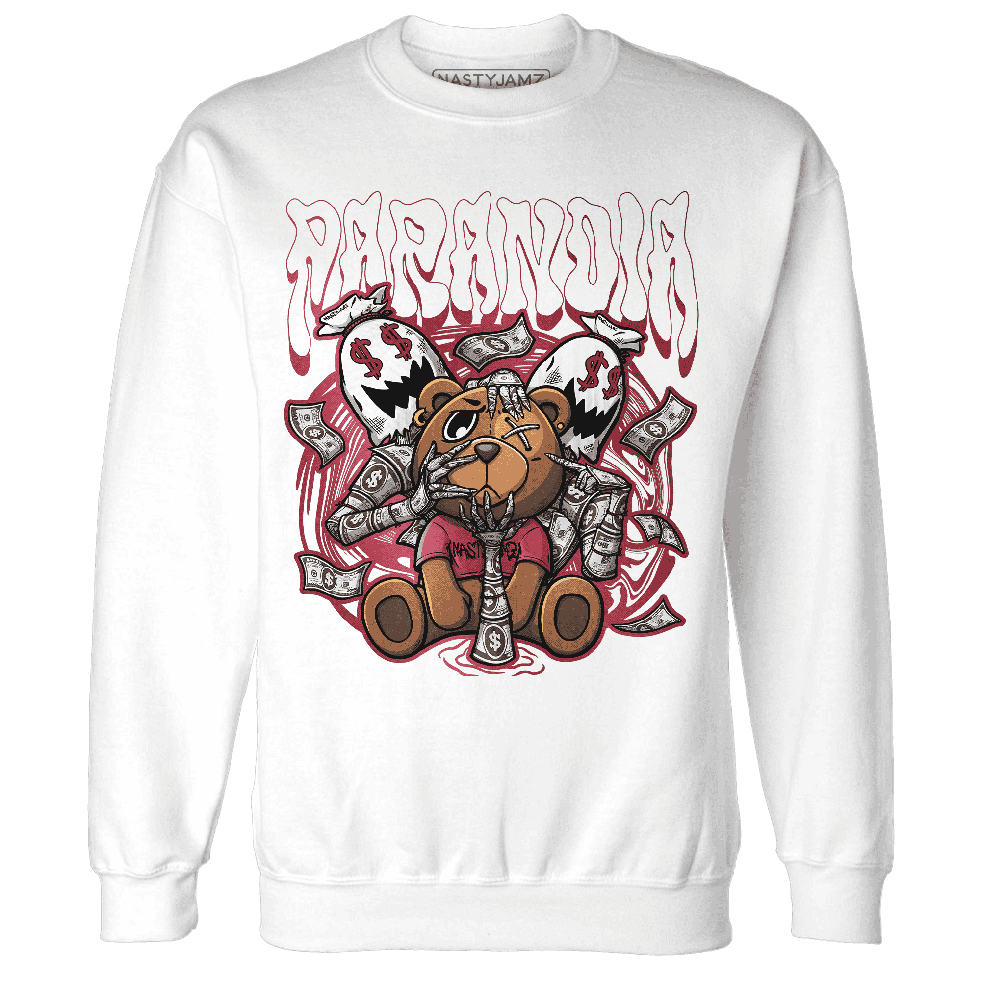 High 85 Metallic Burgundy 1s Sweatshirt Match Paranoia Money BER - NastyJamz