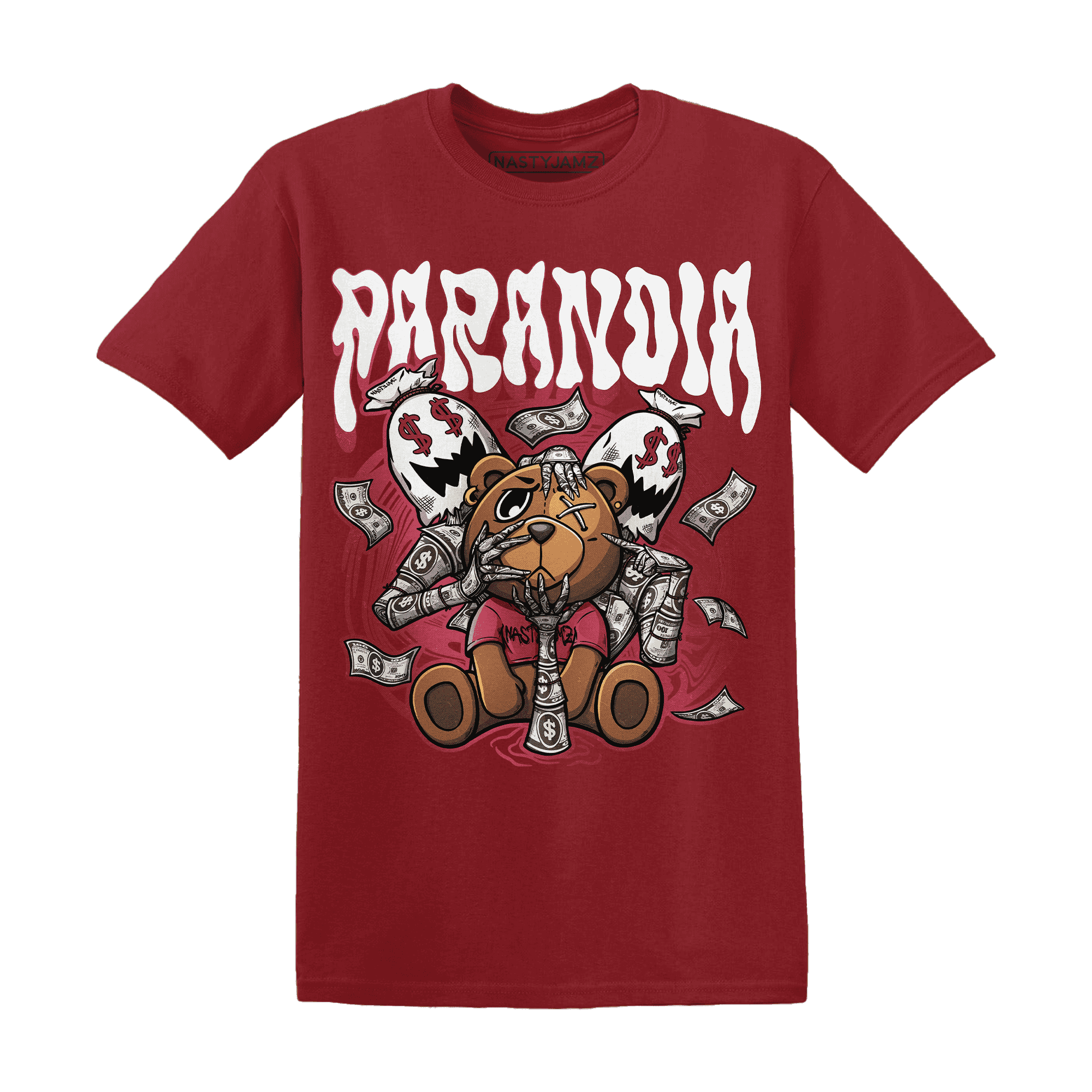 High 85 Metallic Burgundy 1s T Shirt Match Paranoia Money BER - NastyJamz
