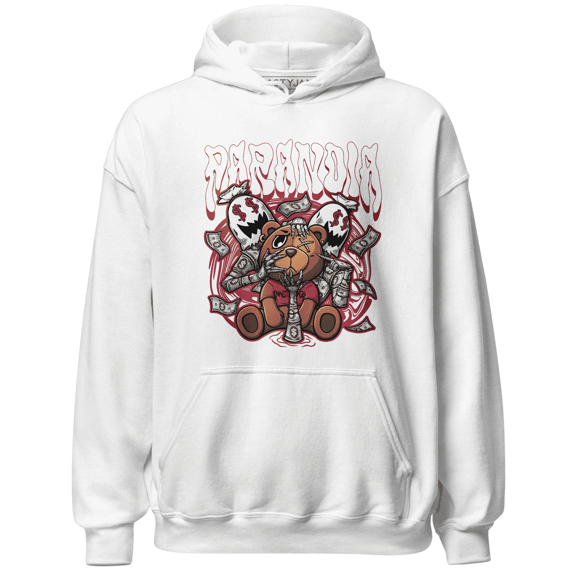 High 85 Metallic Burgundy 1s Hoodie Match Paranoia Money BER - NastyJamz