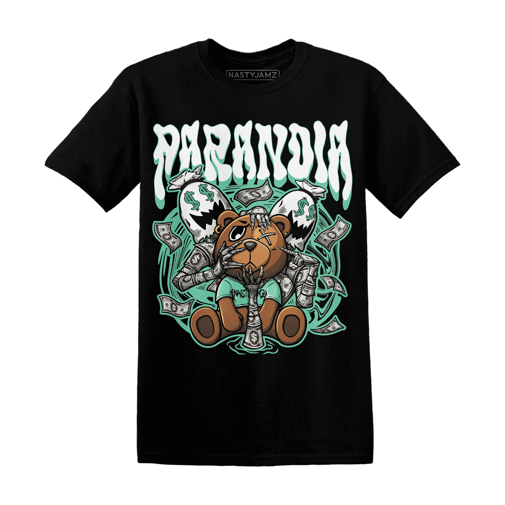 High OG Green Glow 1s T Shirt Match Paranoia Money BER - NastyJamz