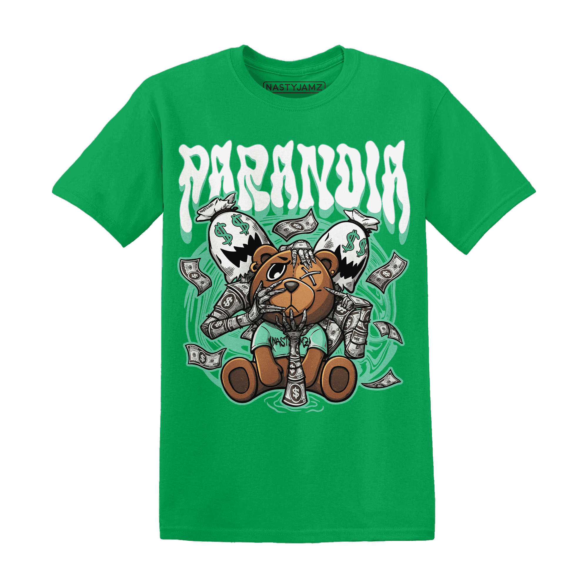 High OG Green Glow 1s T Shirt Match Paranoia Money BER - NastyJamz