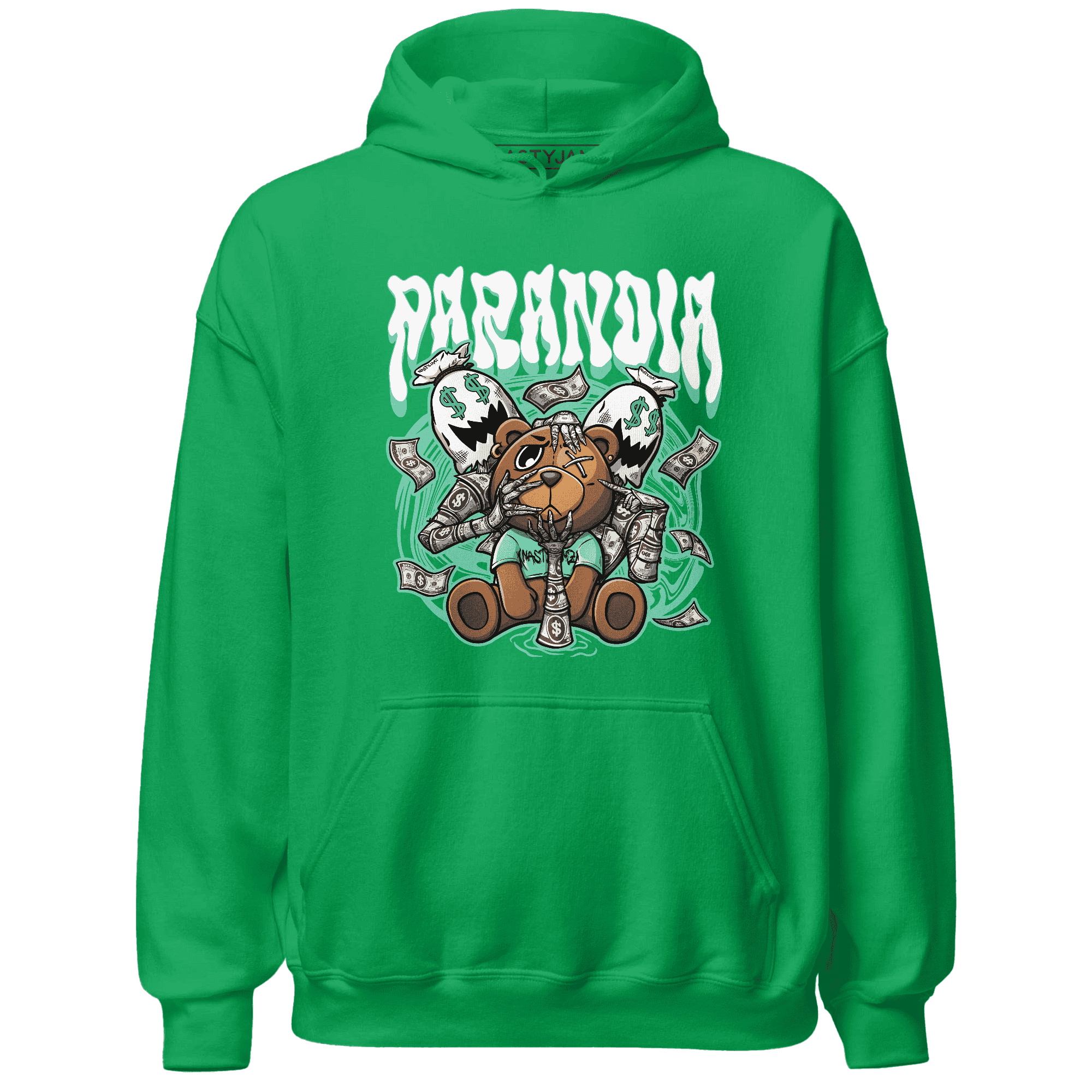 High OG Green Glow 1s Hoodie Match Paranoia Money BER - NastyJamz