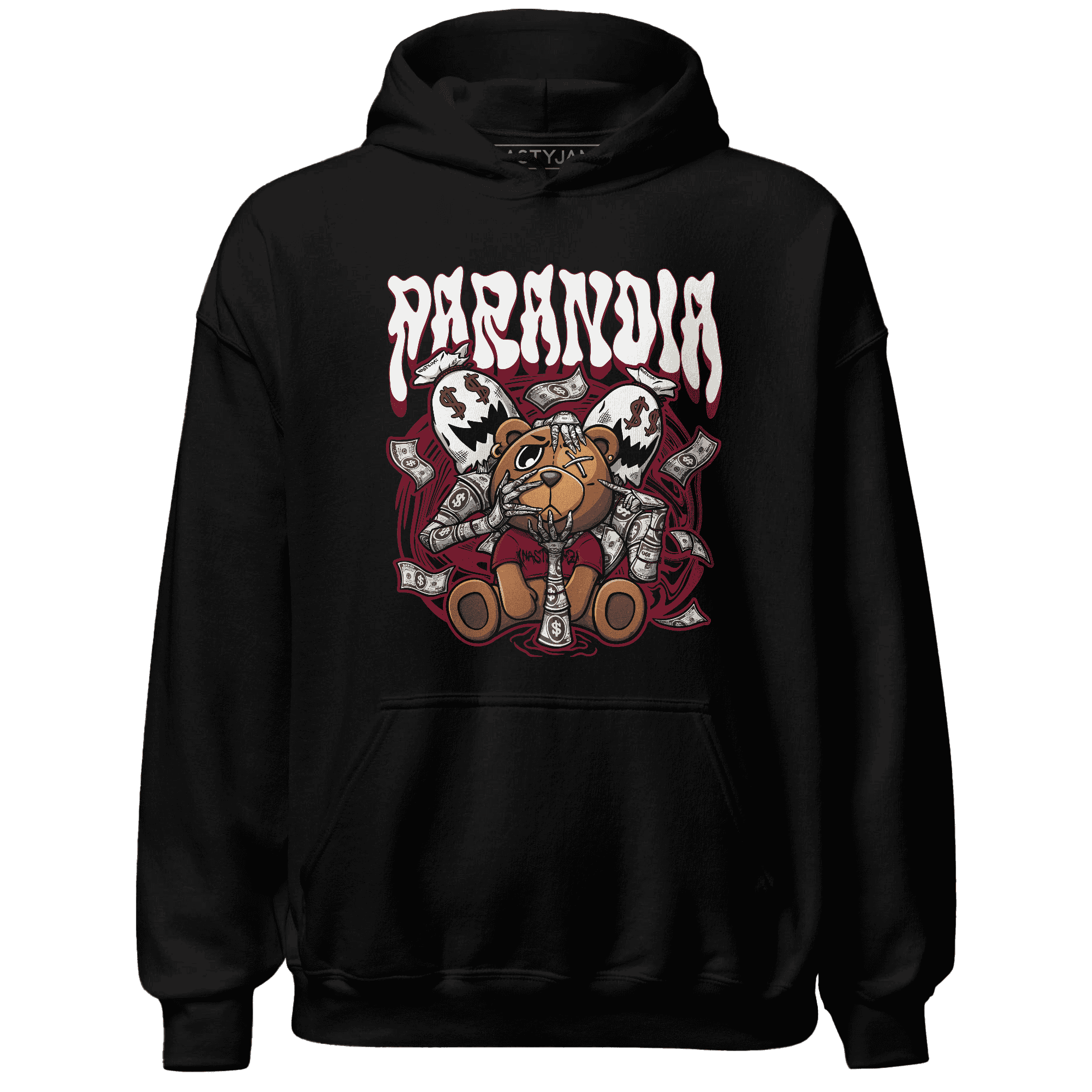 High White Team Red 1s Hoodie Match Paranoia Money BER - NastyJamz