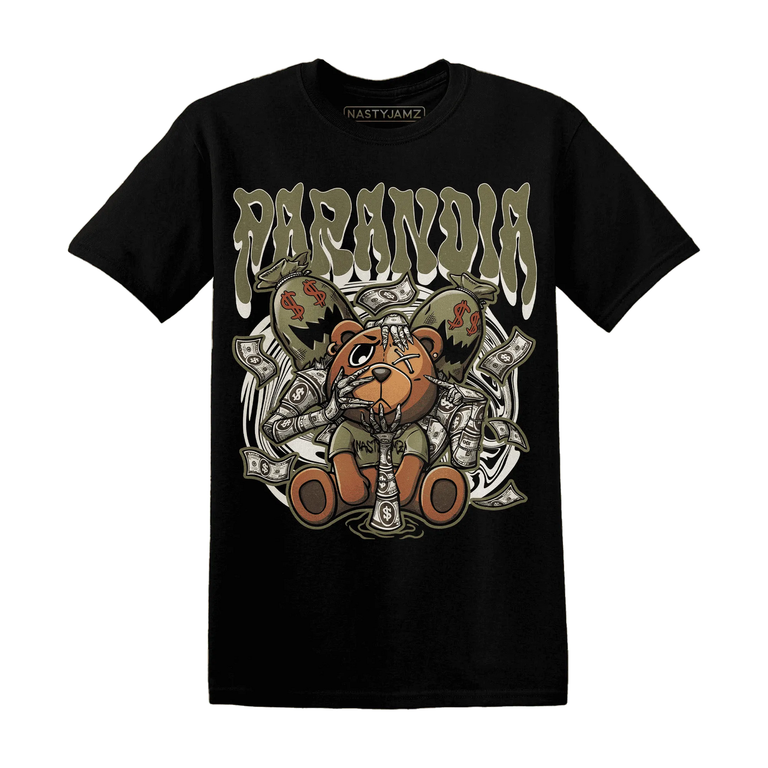 NastyJamz-Medium-Olive-1s-T-Shirt-Match-Paranoia-Money-BER