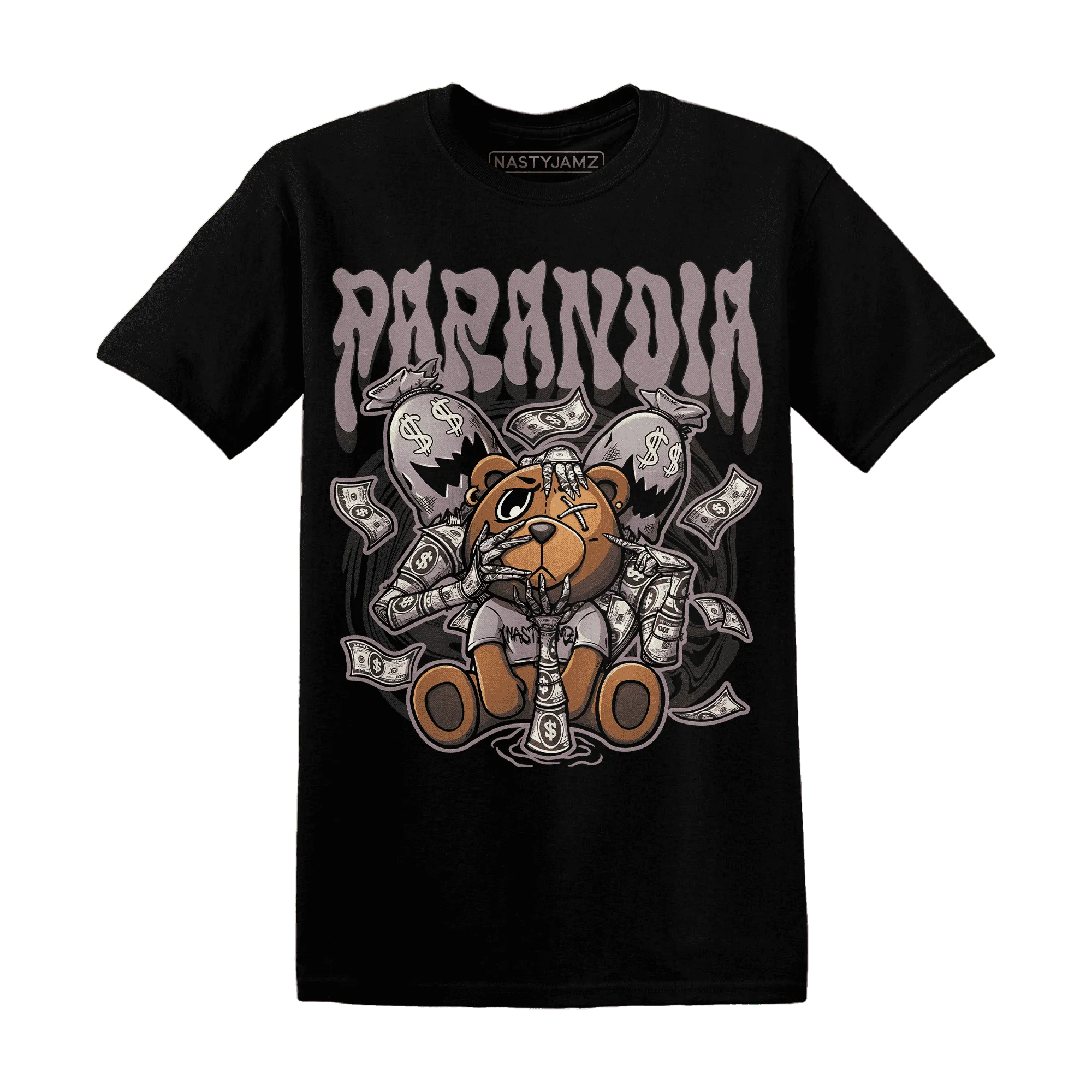 NastyJamz-Black-Violet-Ore-3s-T-Shirt-Match-Paranoia-Money-BER