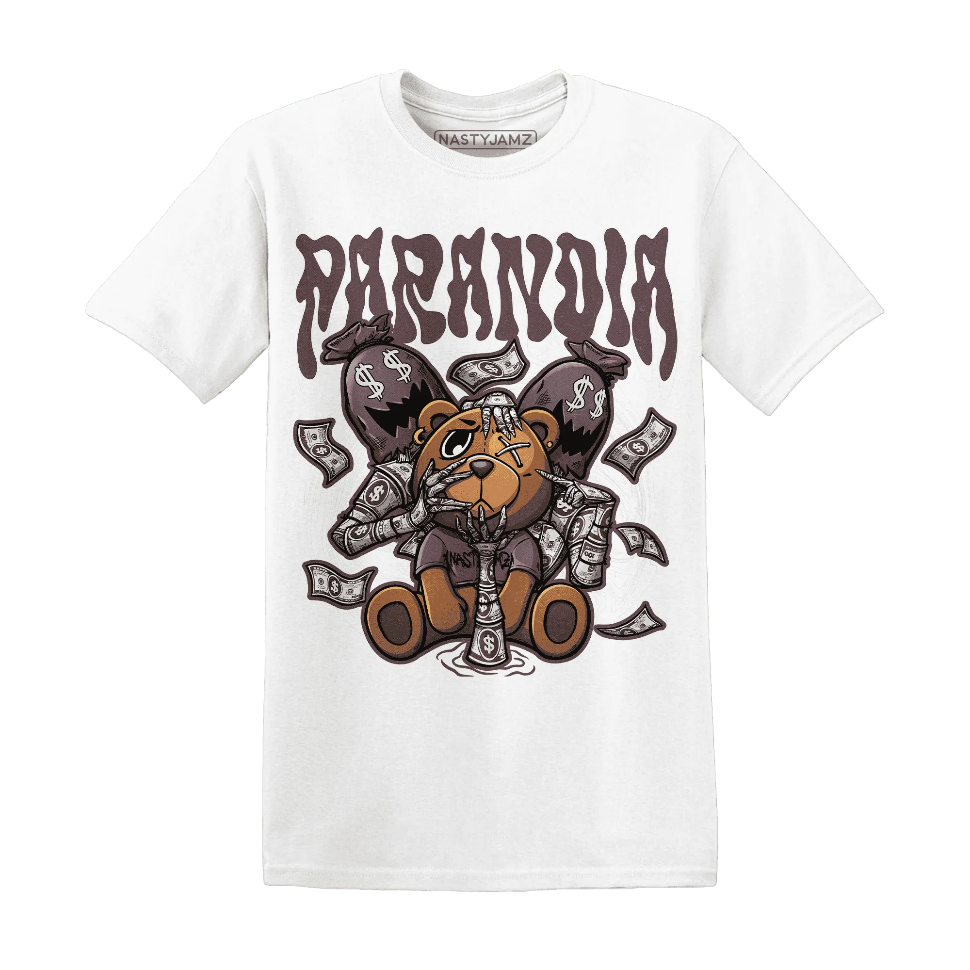 NastyJamz-Burgundy-Crush-3s-T-Shirt-Match-Paranoia-Money-BER