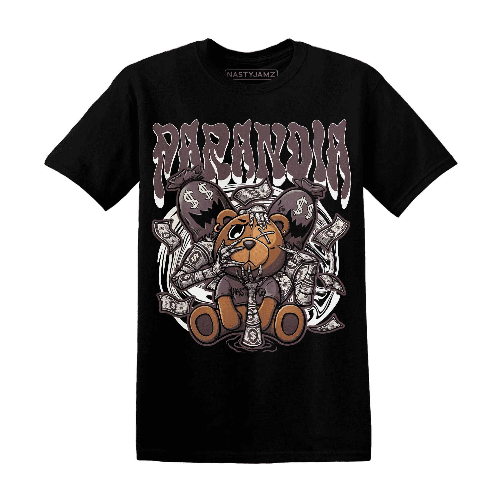 NastyJamz-Burgundy-Crush-3s-T-Shirt-Match-Paranoia-Money-BER