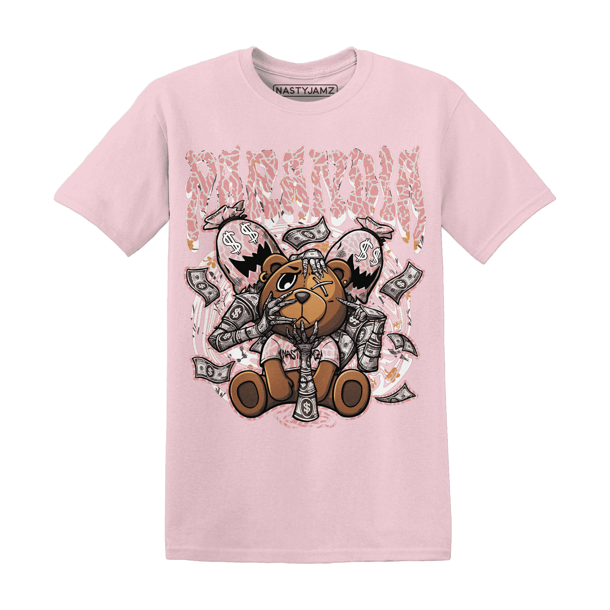 Red Stardust 3s T Shirt Match Paranoia Money BER - NastyJamz