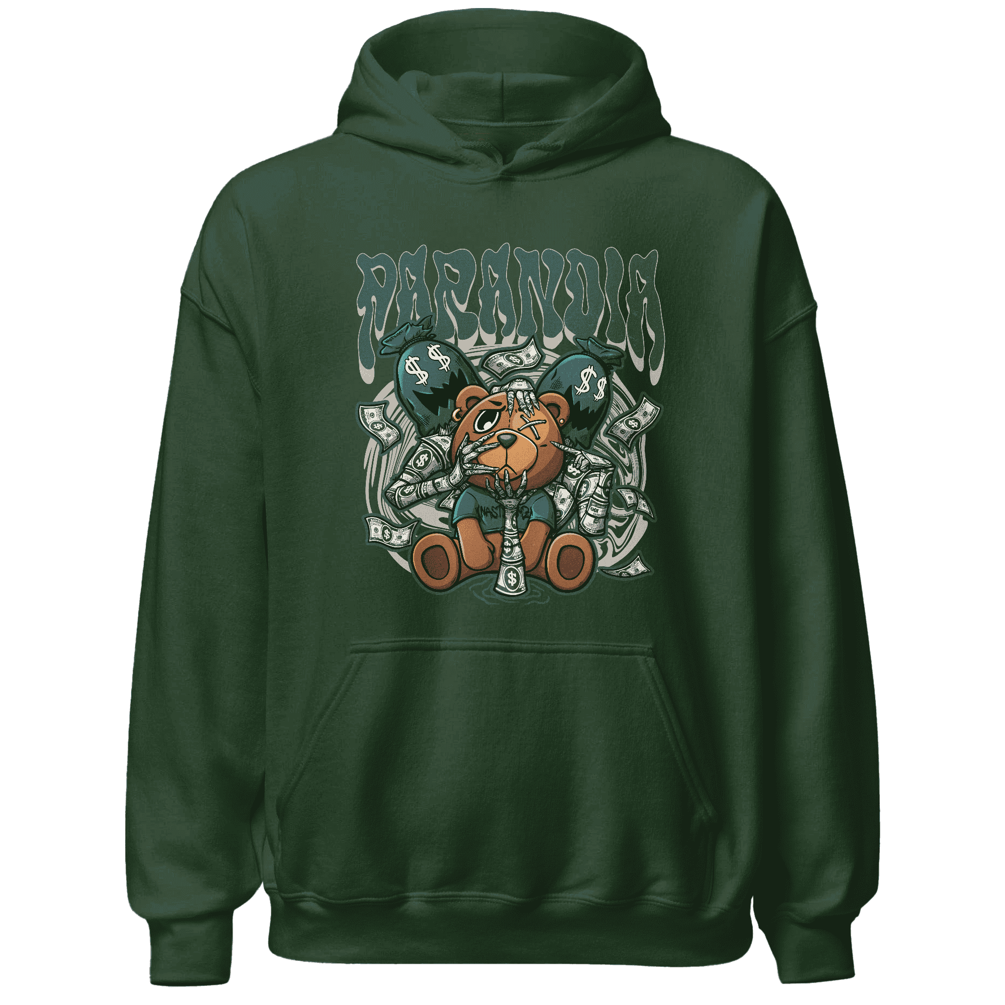 Oxidized Green 4s Hoodie Match Paranoia Money BER - NastyJamz