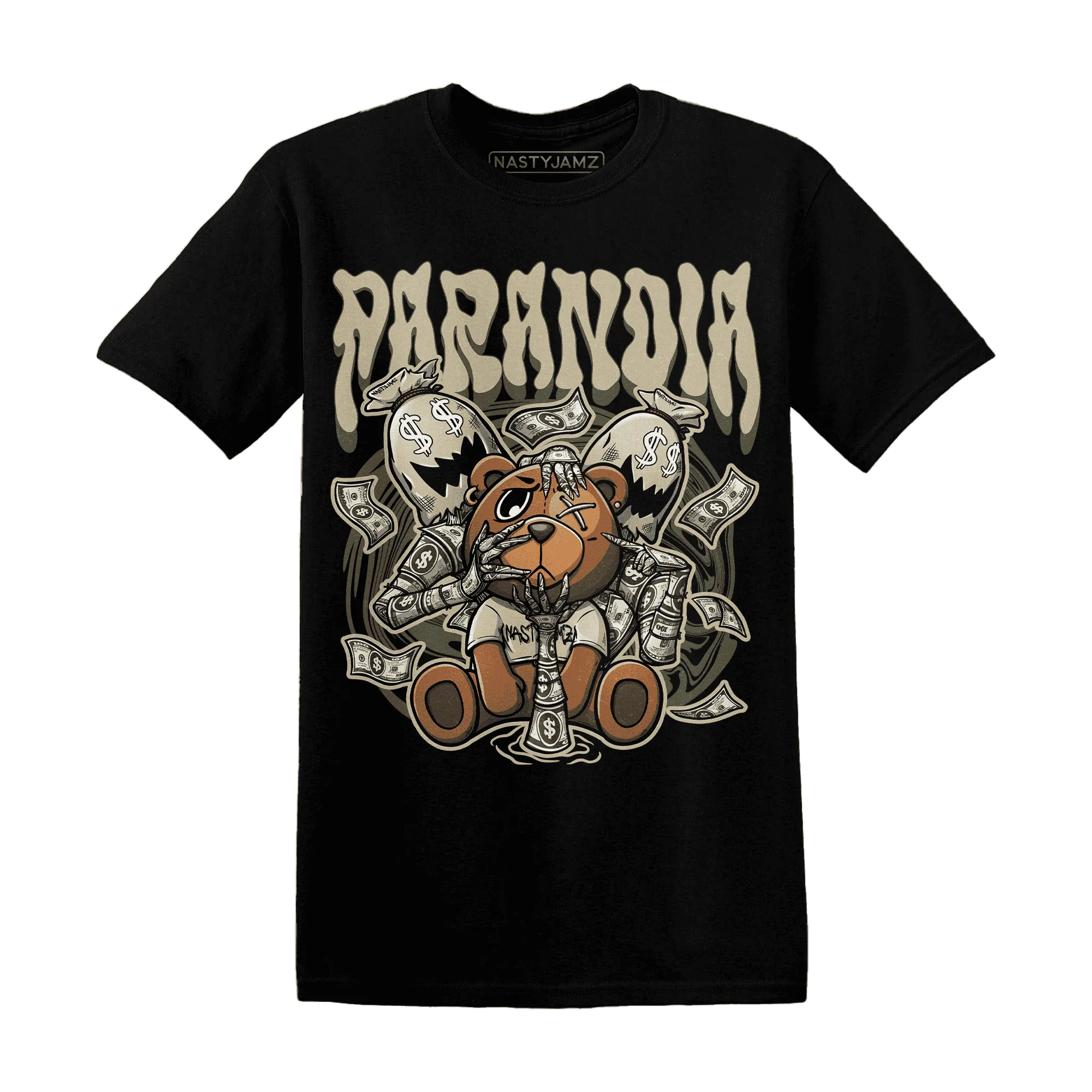 AM-1-Essential-Premium-NastyJamz-T-Shirt-Match-Paranoia-Money-BER