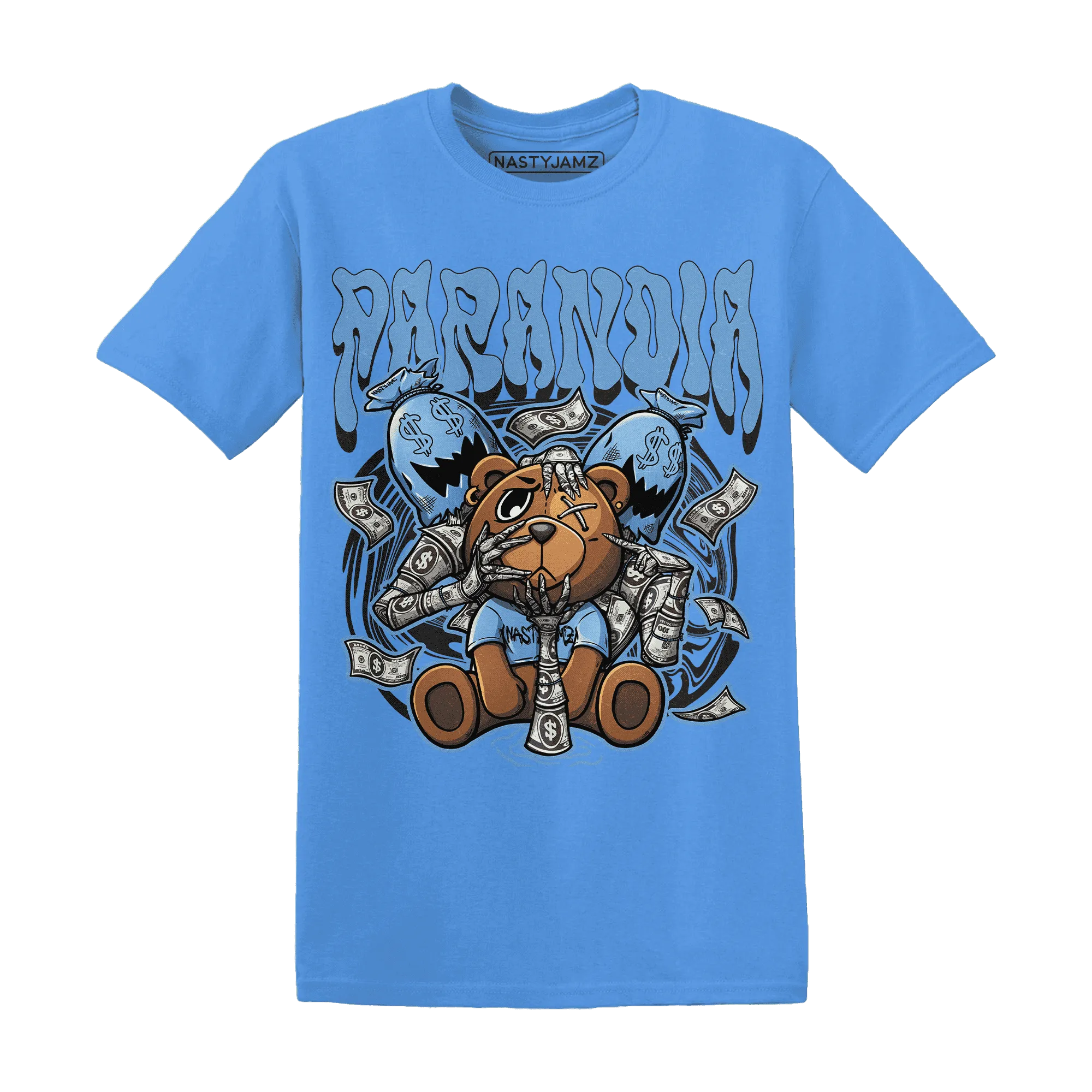 NastyJamz-AM-Plus-Black-Univercitii-Blue-T-Shirt-Match-Paranoia-Money-BER