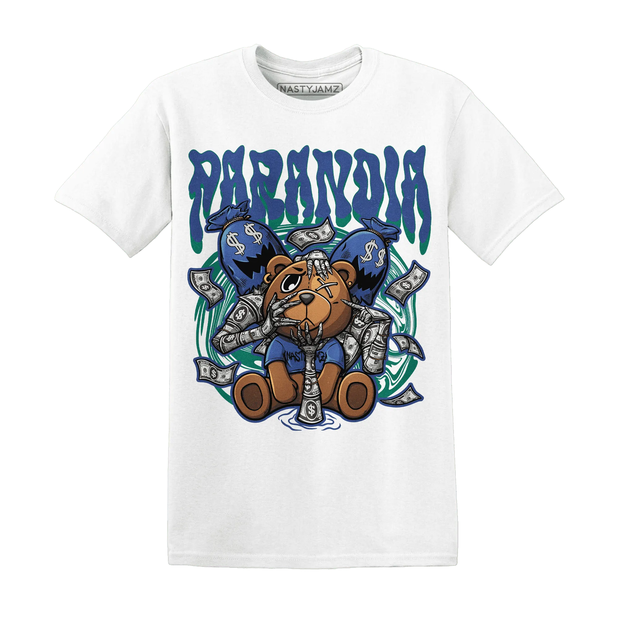 Dunk-Hyper-Royal-Malachite-NastyJamz-T-Shirt-Match-Paranoia-Money-BER