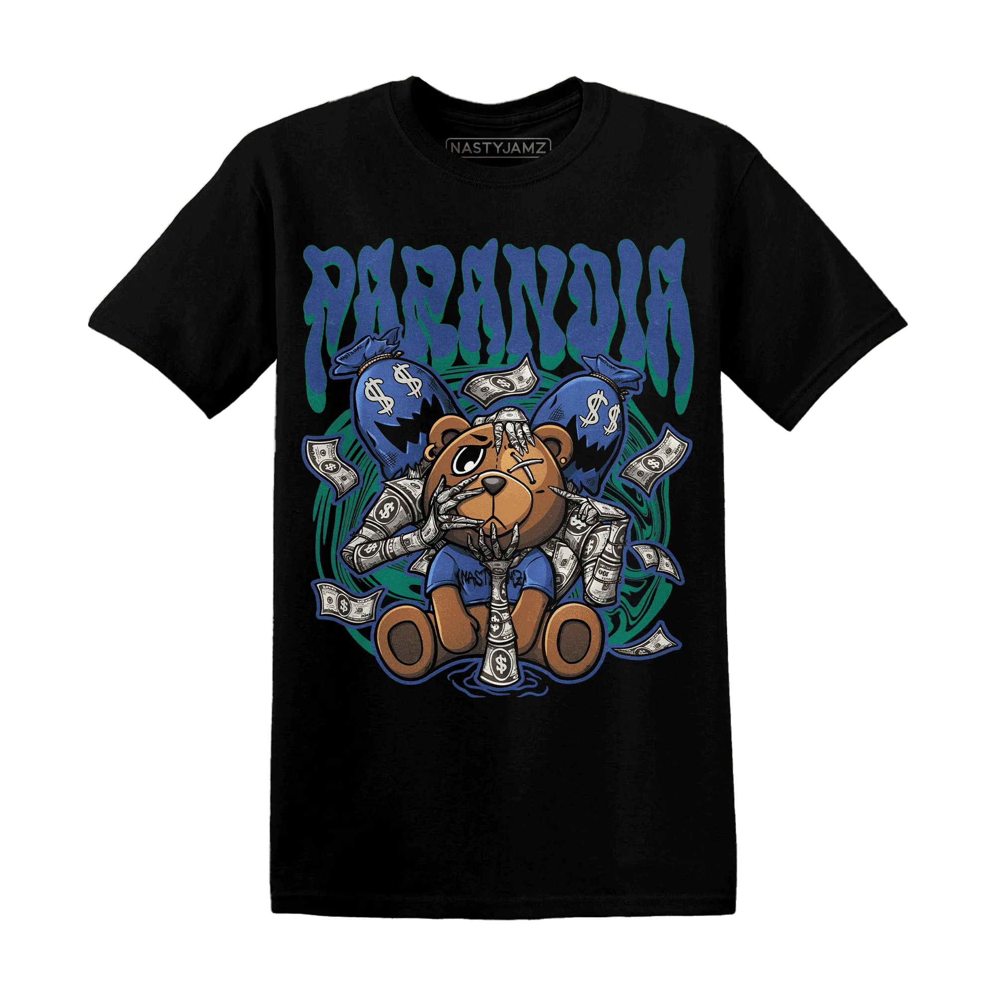 Dunk-Hyper-Royal-Malachite-NastyJamz-T-Shirt-Match-Paranoia-Money-BER