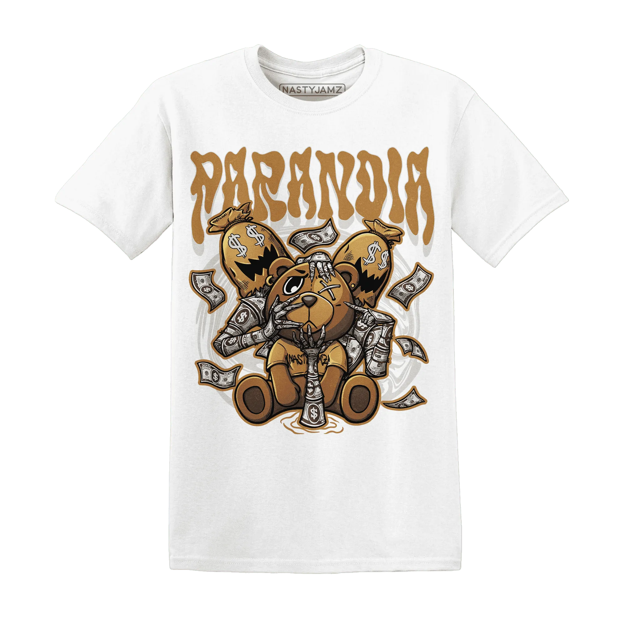 Dunk-Low-Retro-Wheat-Orange-NastyJamz-T-Shirt-Match-Paranoia-Money-BER