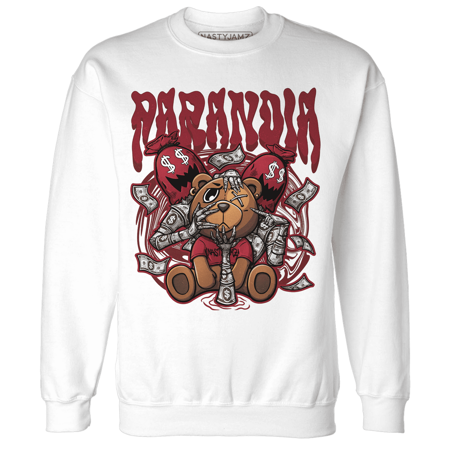 Cherry 12s Sweatshirt Match Paranoia Money BER - NastyJamz
