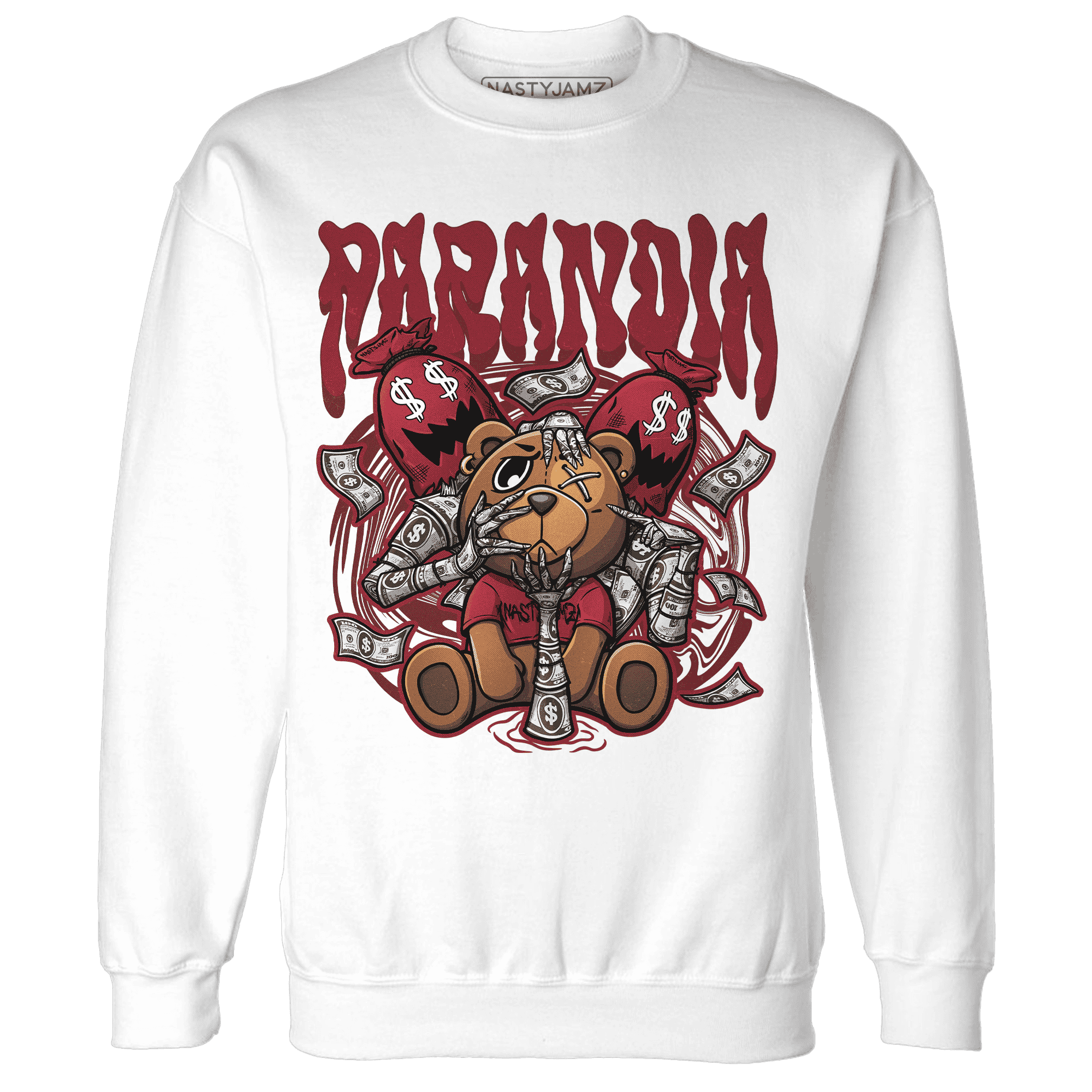 Cherry 12s Sweatshirt Match Paranoia Money BER - NastyJamz