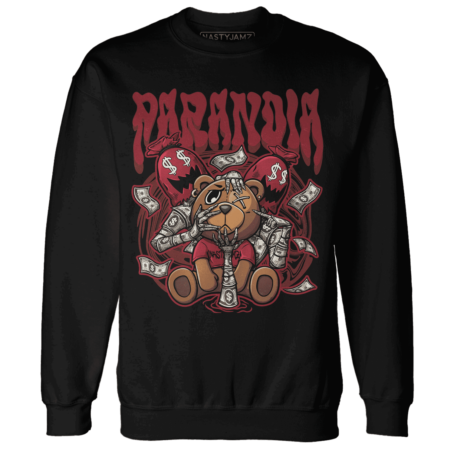 Cherry 12s Sweatshirt Match Paranoia Money BER - NastyJamz