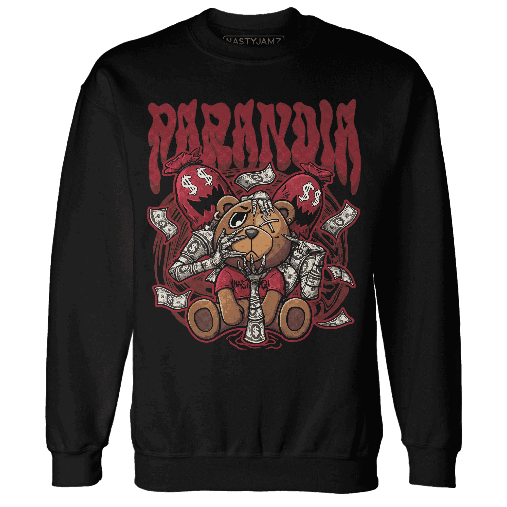 Cherry 12s Sweatshirt Match Paranoia Money BER - NastyJamz