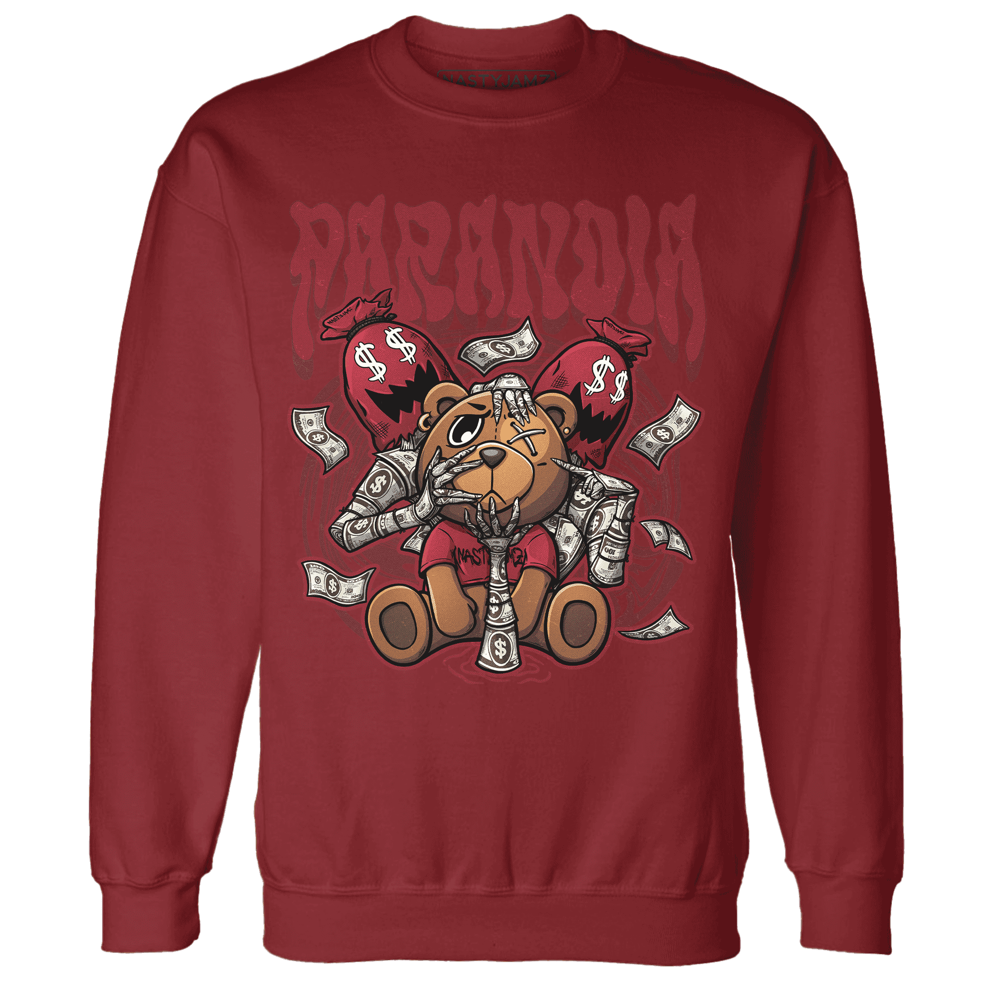 Cherry 12s Sweatshirt Match Paranoia Money BER - NastyJamz
