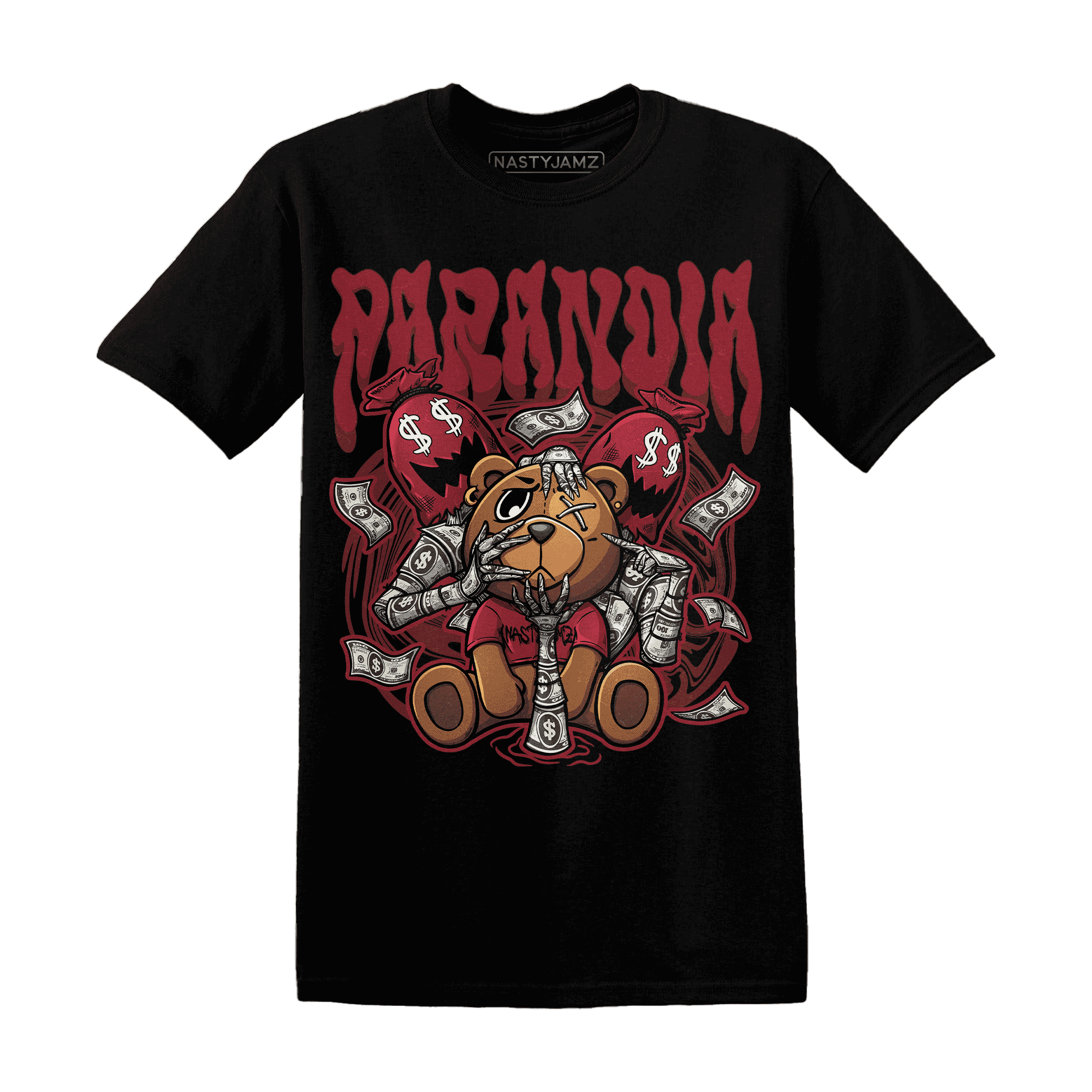 Cherry 12s T Shirt Match Paranoia Money BER - NastyJamz