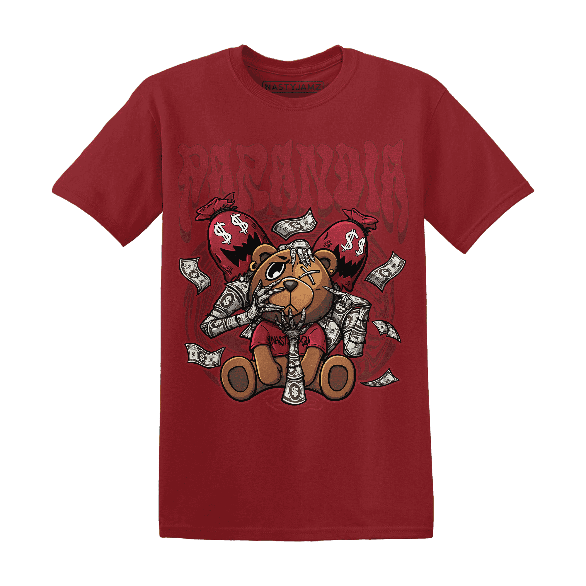 Cherry 12s T Shirt Match Paranoia Money BER - NastyJamz