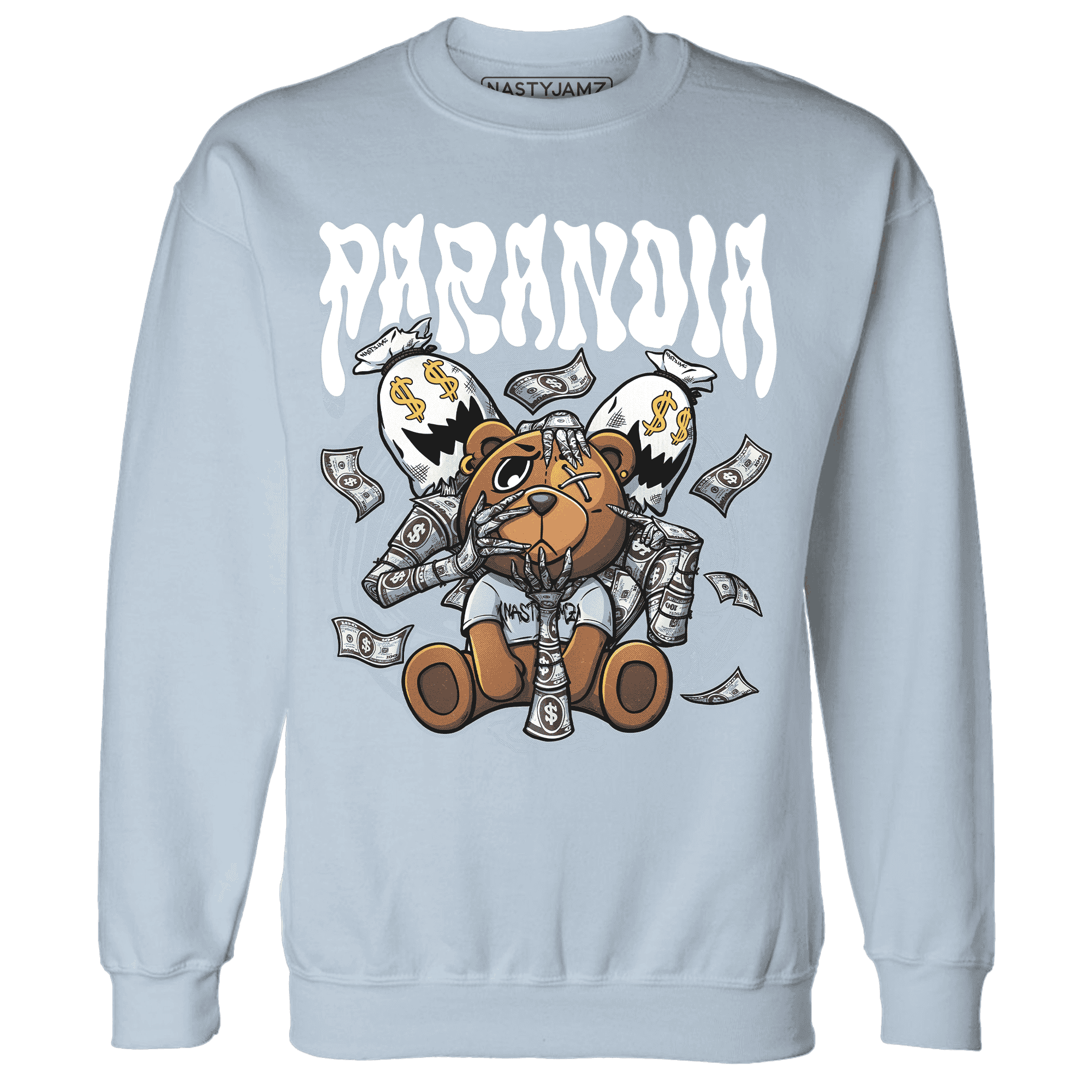 Blue Grey 13s Sweatshirt Match Paranoia Money BER - NastyJamz