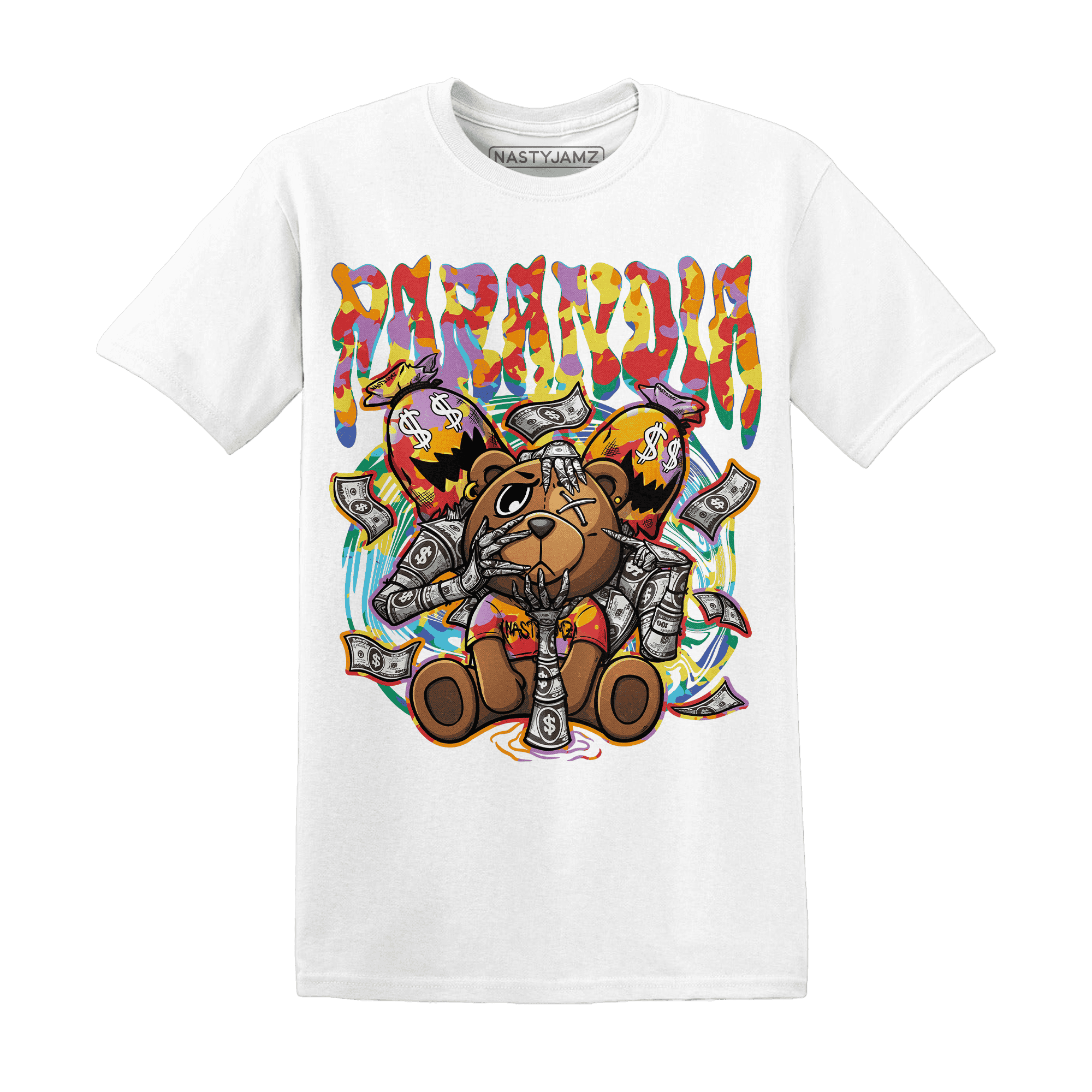 Mid GS Six Championships 1s T Shirt Match Paranoia Money BER - NastyJamz