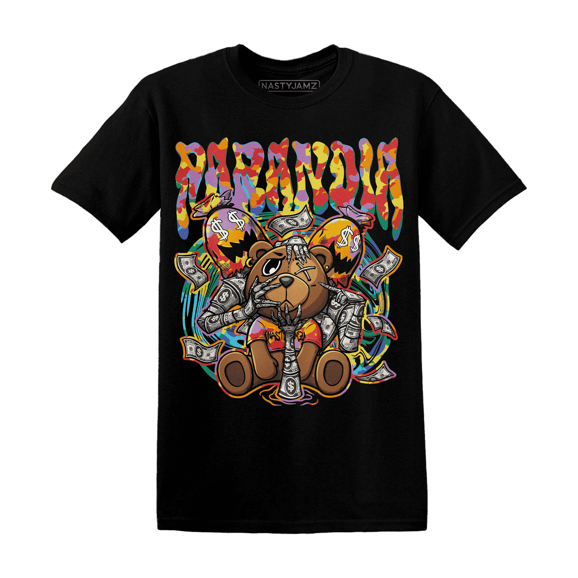 Mid GS Six Championships 1s T Shirt Match Paranoia Money BER - NastyJamz