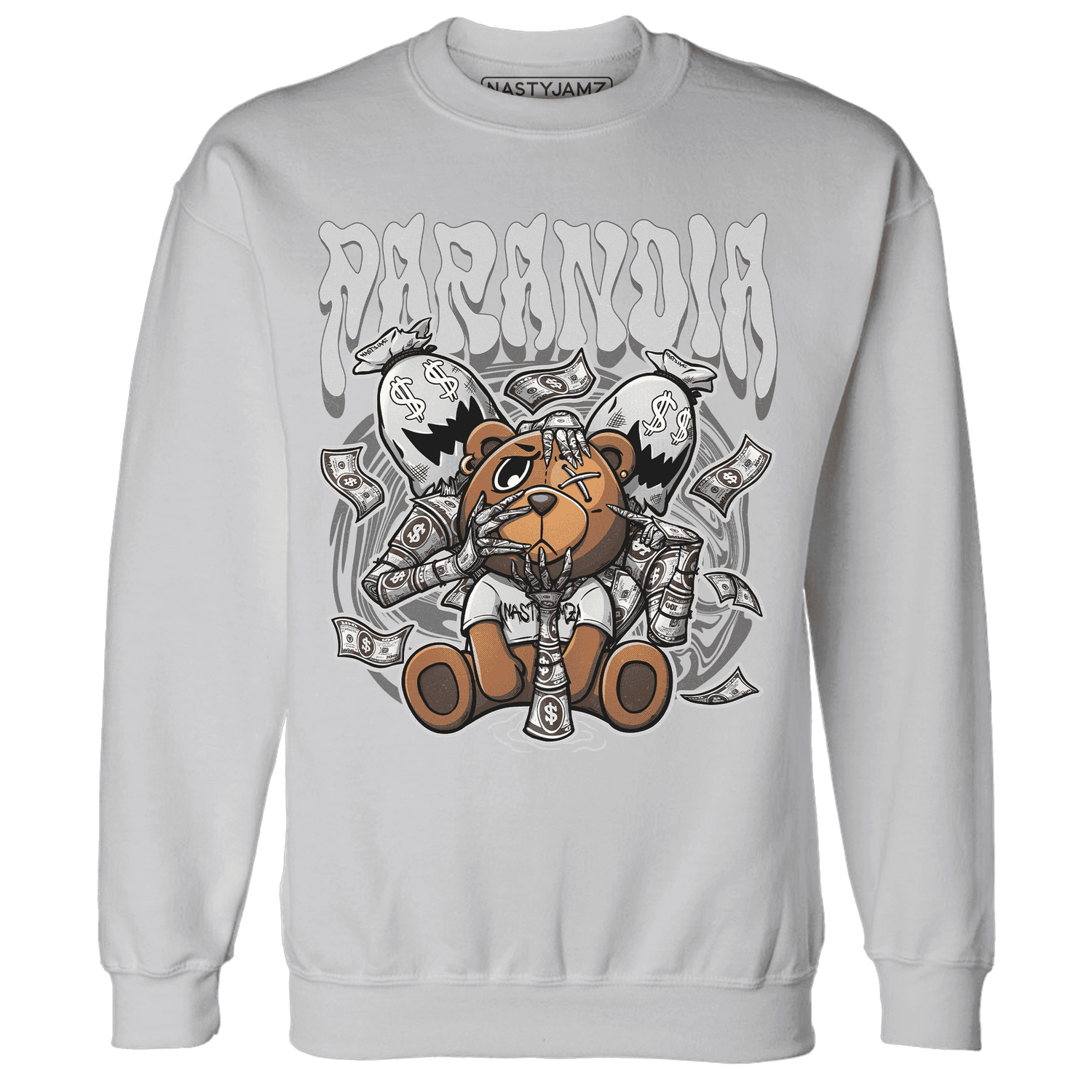 Retro High OG Black White 1s Sweatshirt Match Paranoia Money BER - NastyJamz