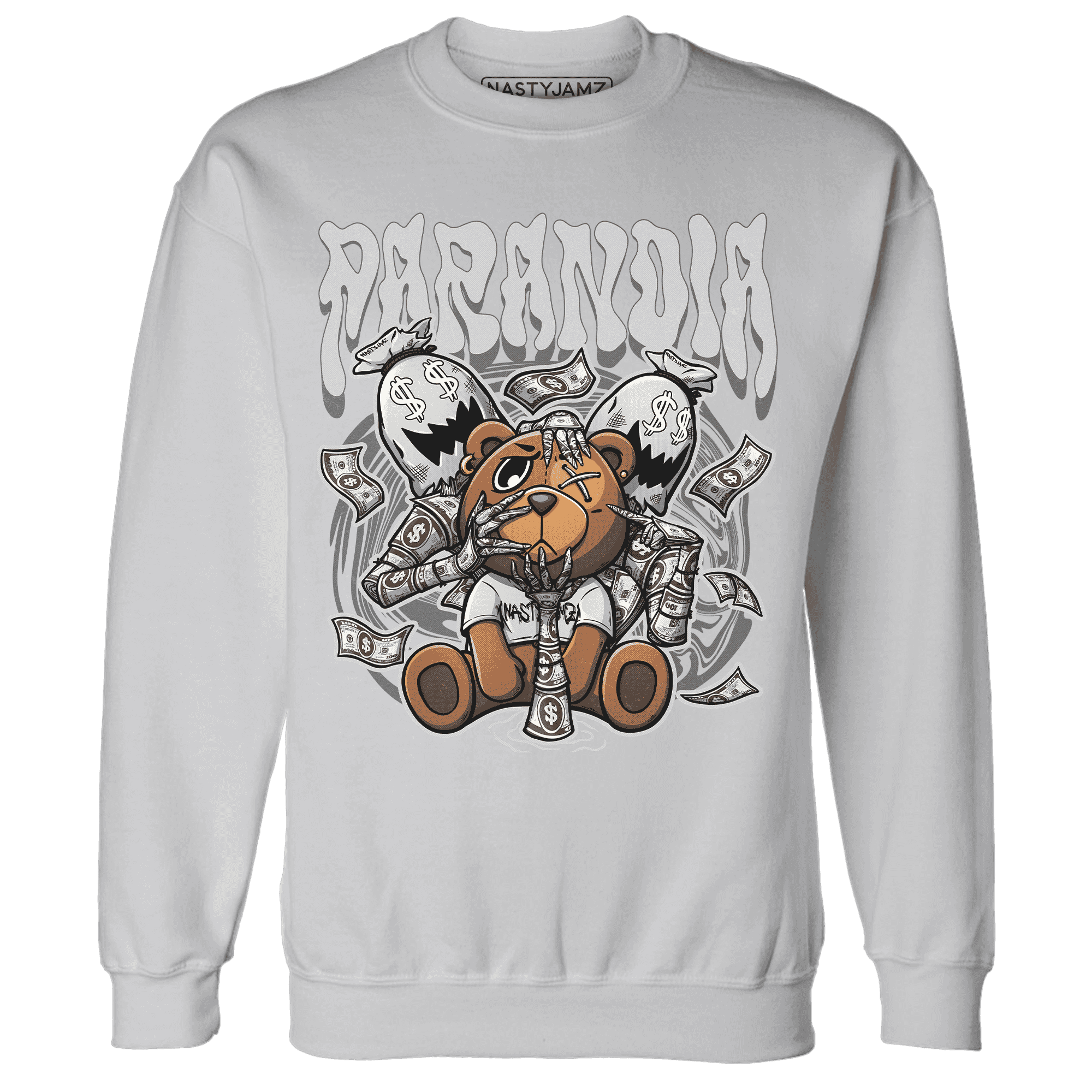 Retro High OG Black White 1s Sweatshirt Match Paranoia Money BER - NastyJamz