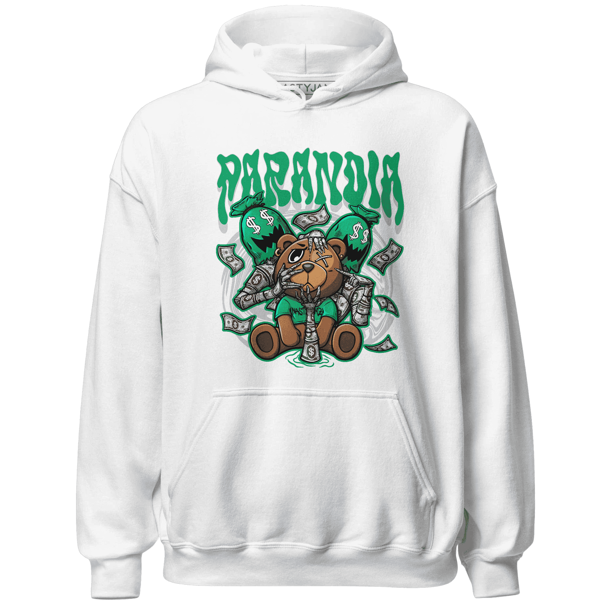 Jordan 5 Lucky Green Hoodie Match Paranoia Money BER - NastyJamz