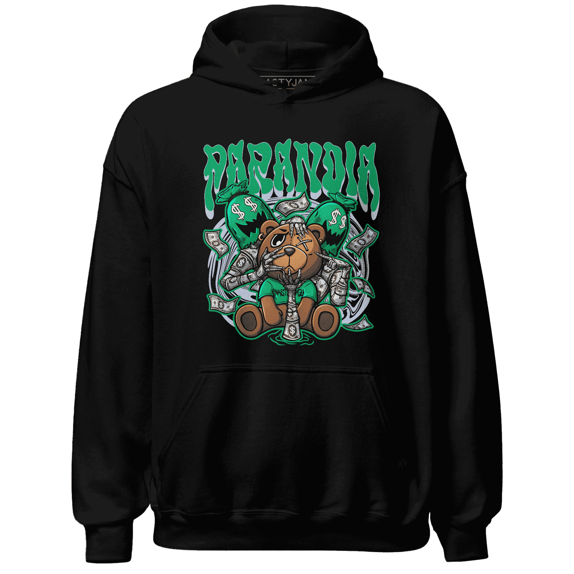 Jordan 5 Lucky Green Hoodie Match Paranoia Money BER - NastyJamz