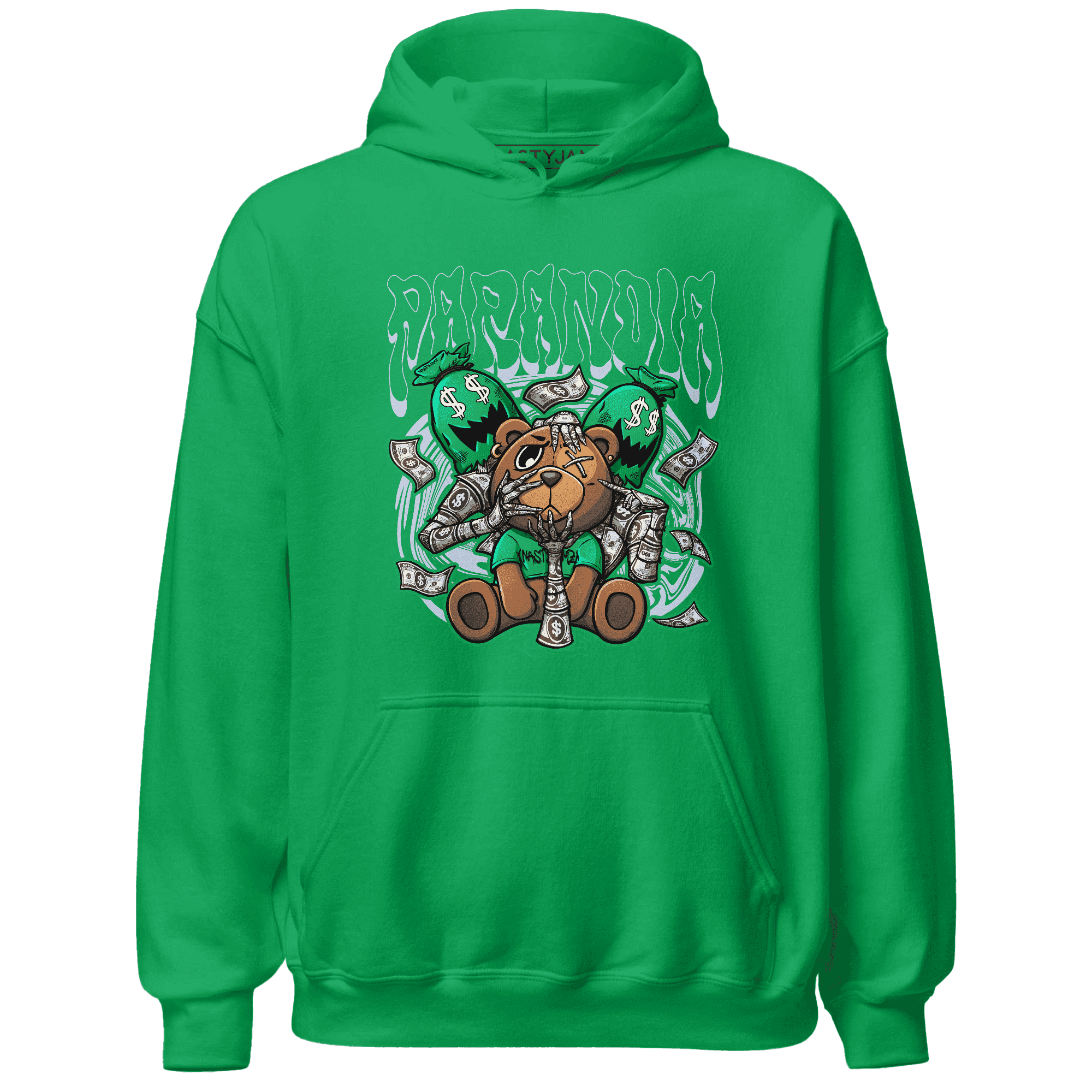 Jordan 5 Lucky Green Hoodie Match Paranoia Money BER - NastyJamz