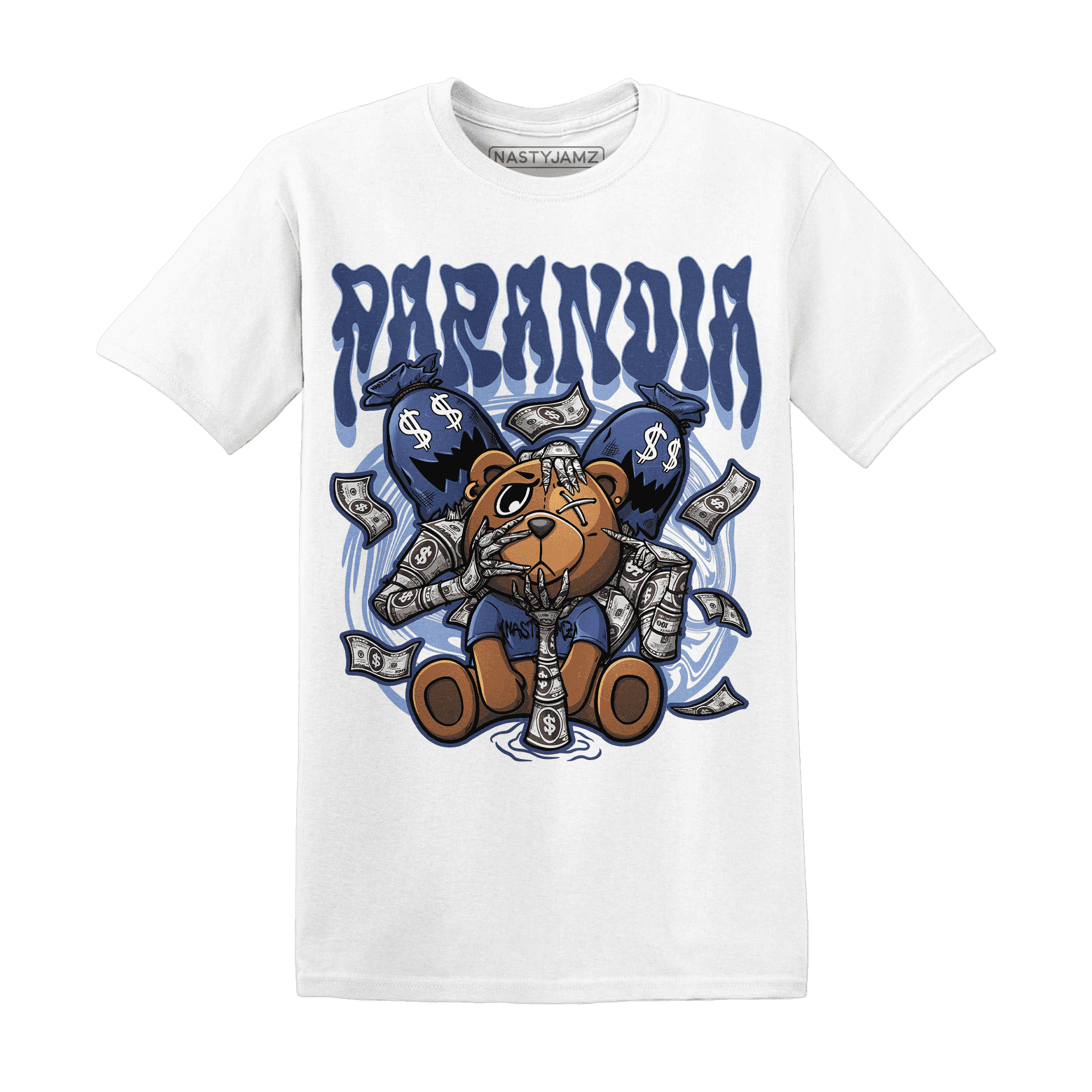 Midnight Navy 5s T Shirt Match Paranoia Money BER - NastyJamz