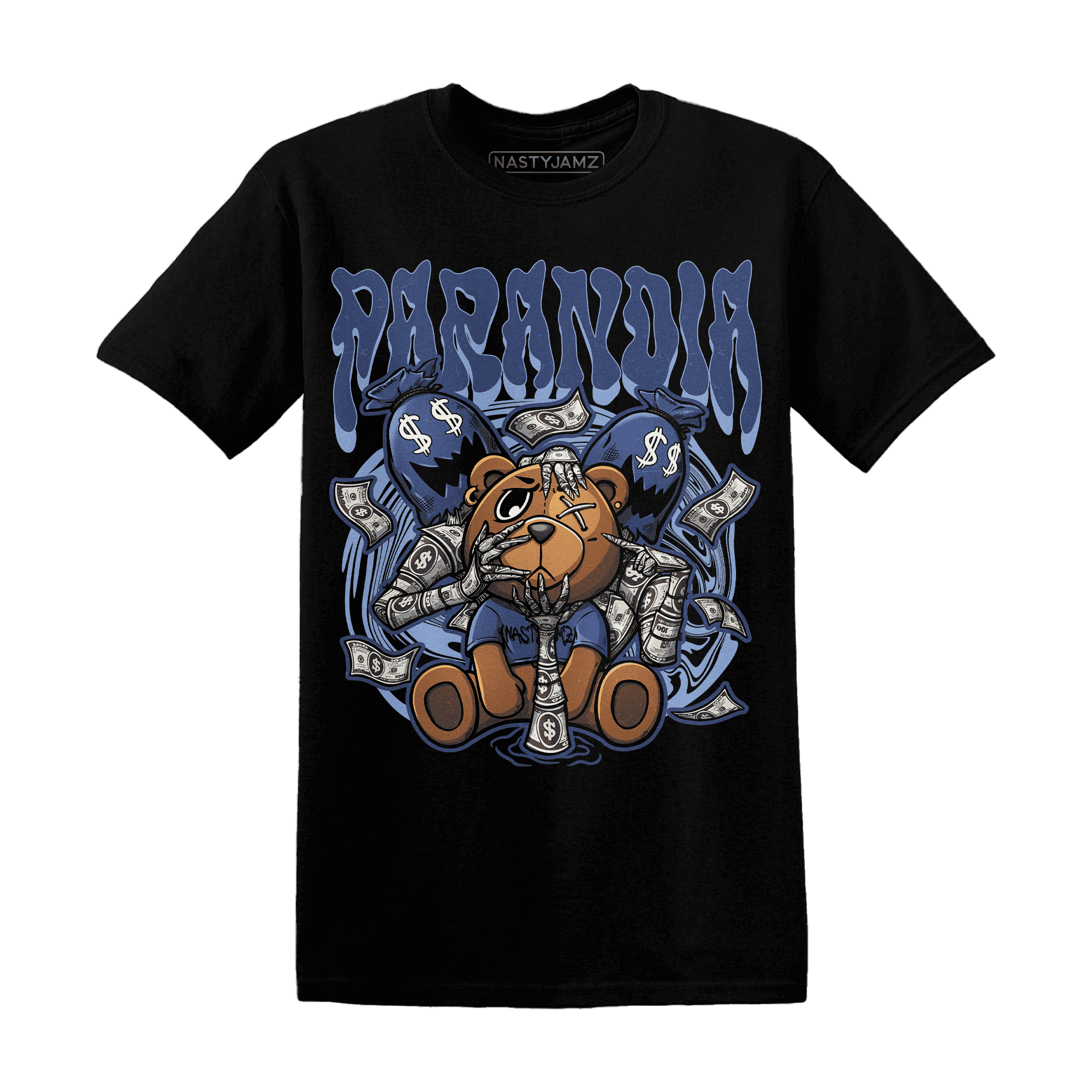 Midnight Navy 5s T Shirt Match Paranoia Money BER - NastyJamz