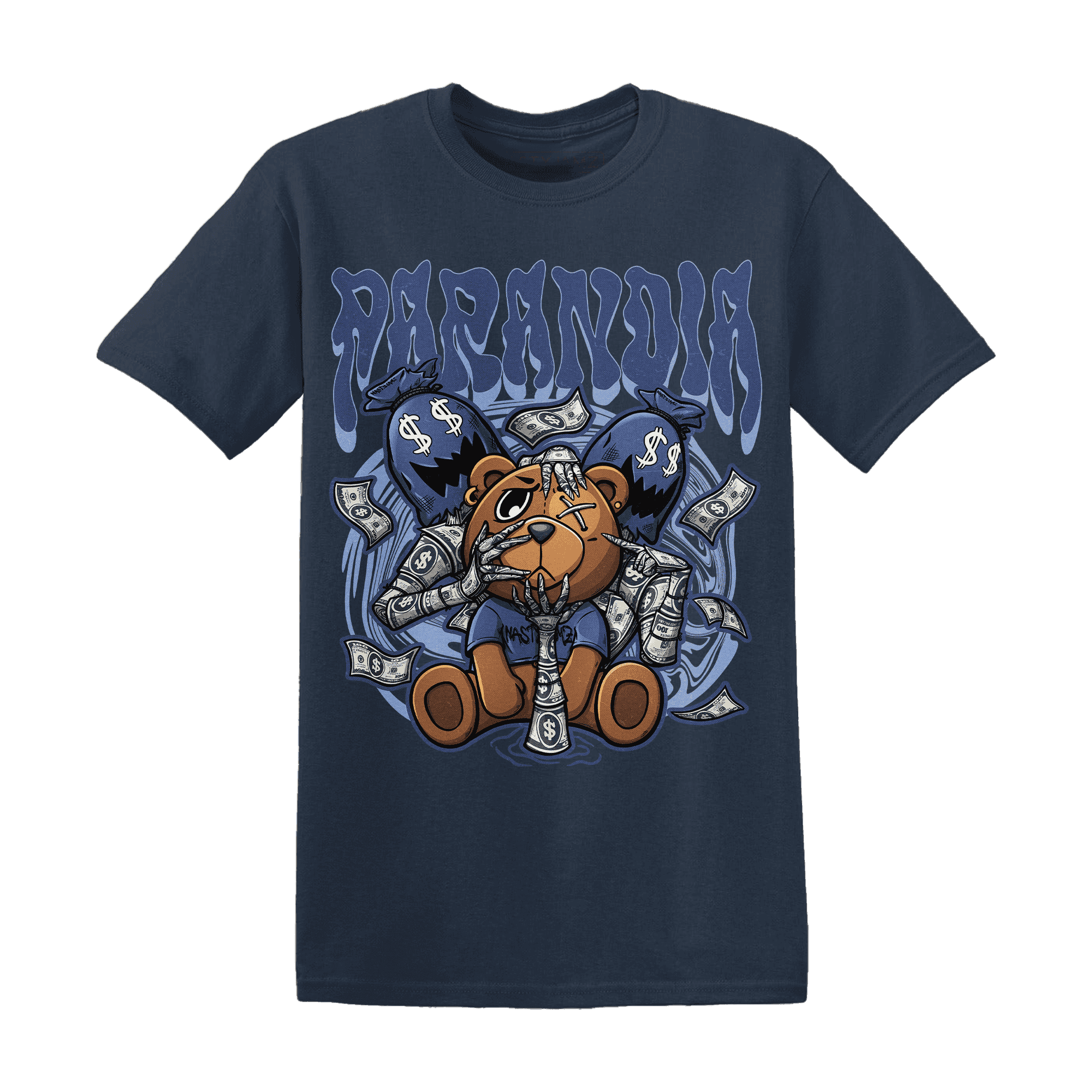 Midnight Navy 5s T Shirt Match Paranoia Money BER - NastyJamz