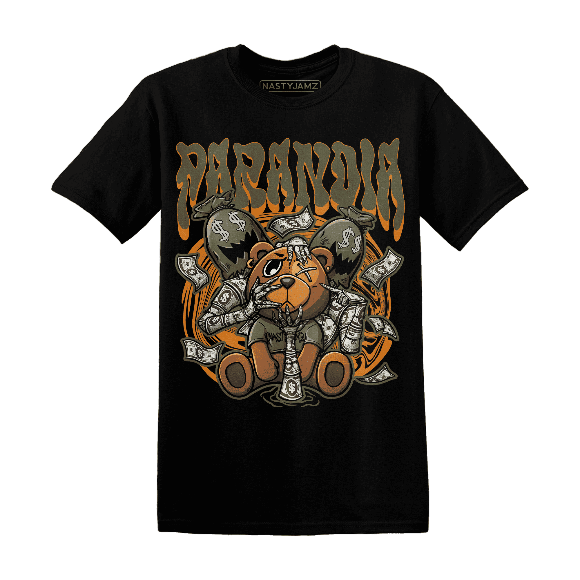 Olive 5s T Shirt Match Paranoia Money BER - NastyJamz
