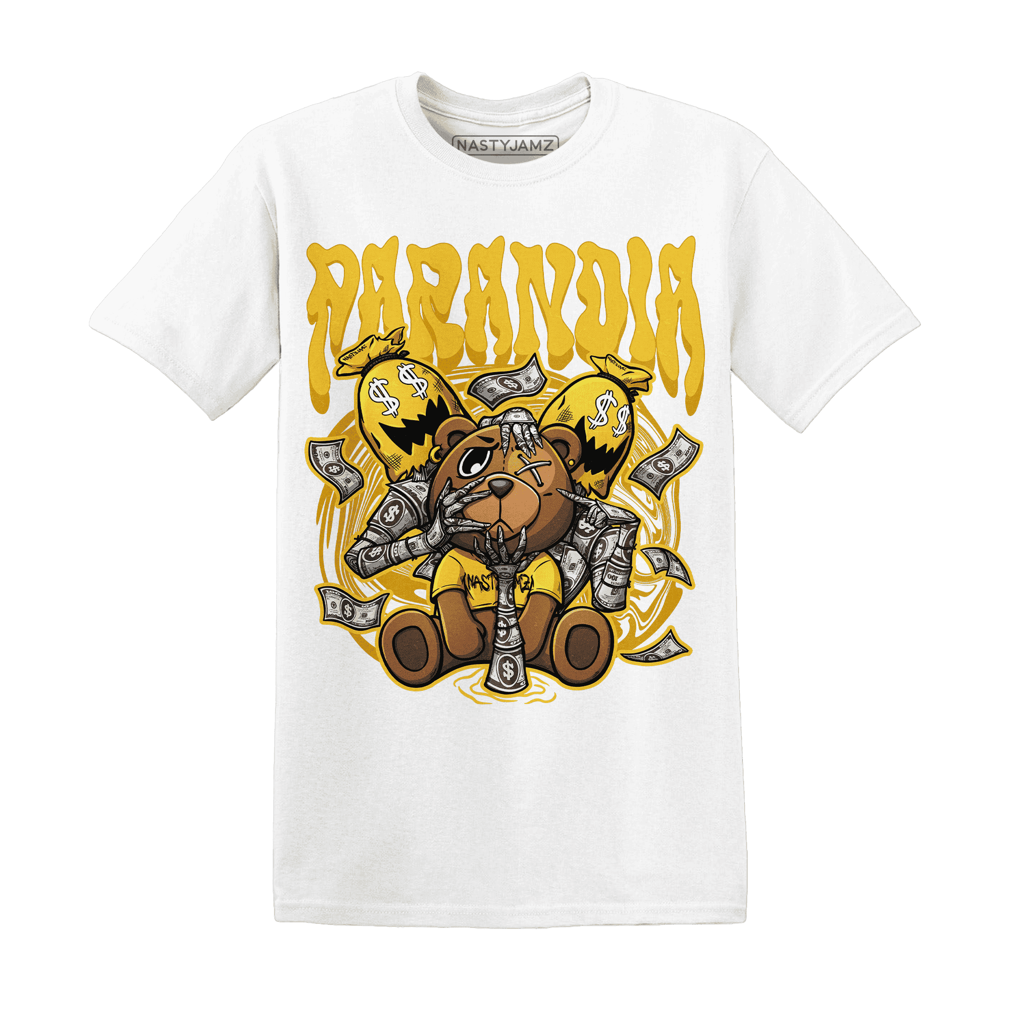 Yellow Ochre 6s T Shirt Match Paranoia Money BER - NastyJamz