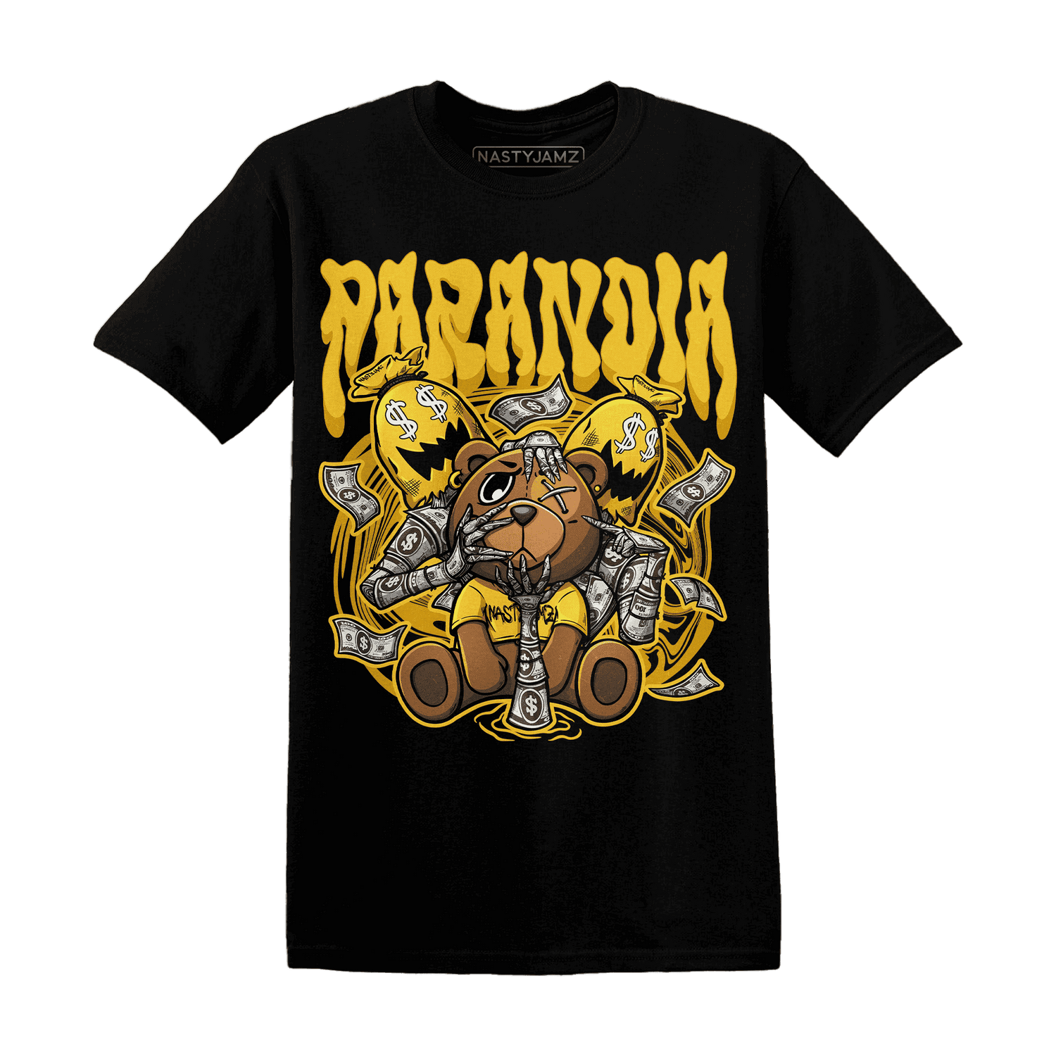 Yellow Ochre 6s T Shirt Match Paranoia Money BER - NastyJamz